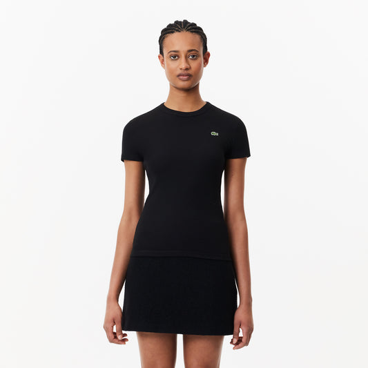 Lacoste Women's Slim Fit Organic Cotton T-shirt