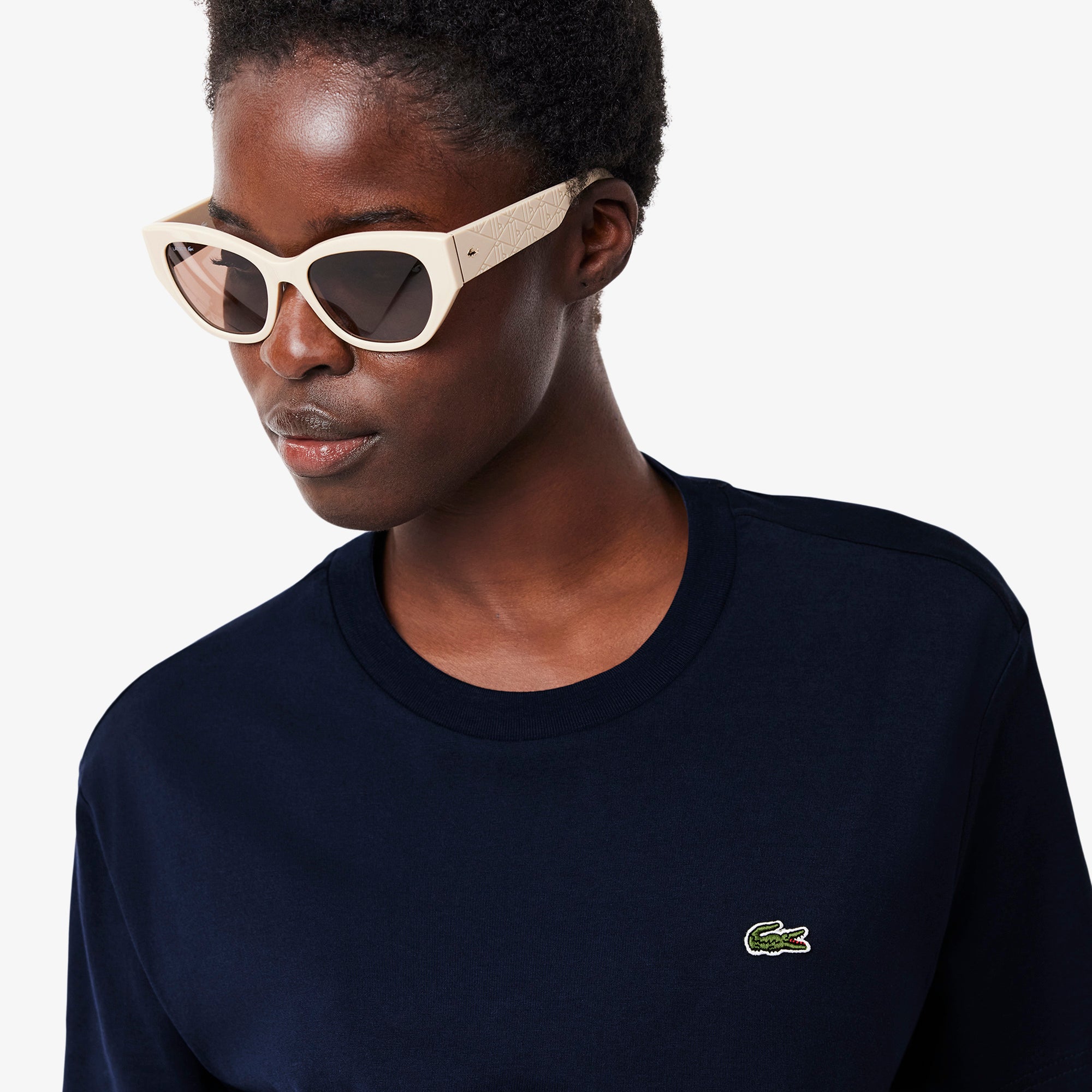 LACOSTE Women's Relaxed Fit Soft Cotton T-shirt