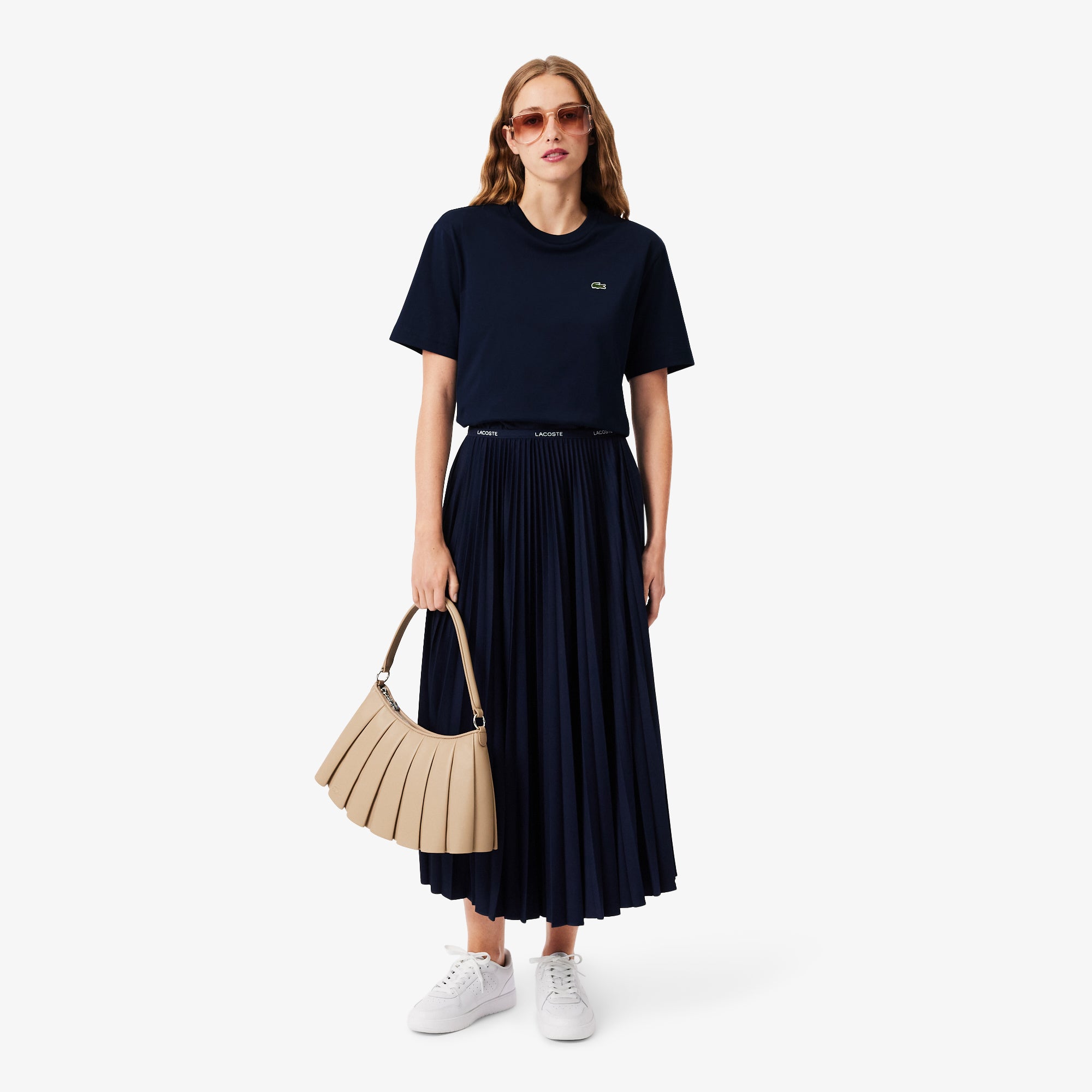 LACOSTE Women's Relaxed Fit Soft Cotton T-shirt