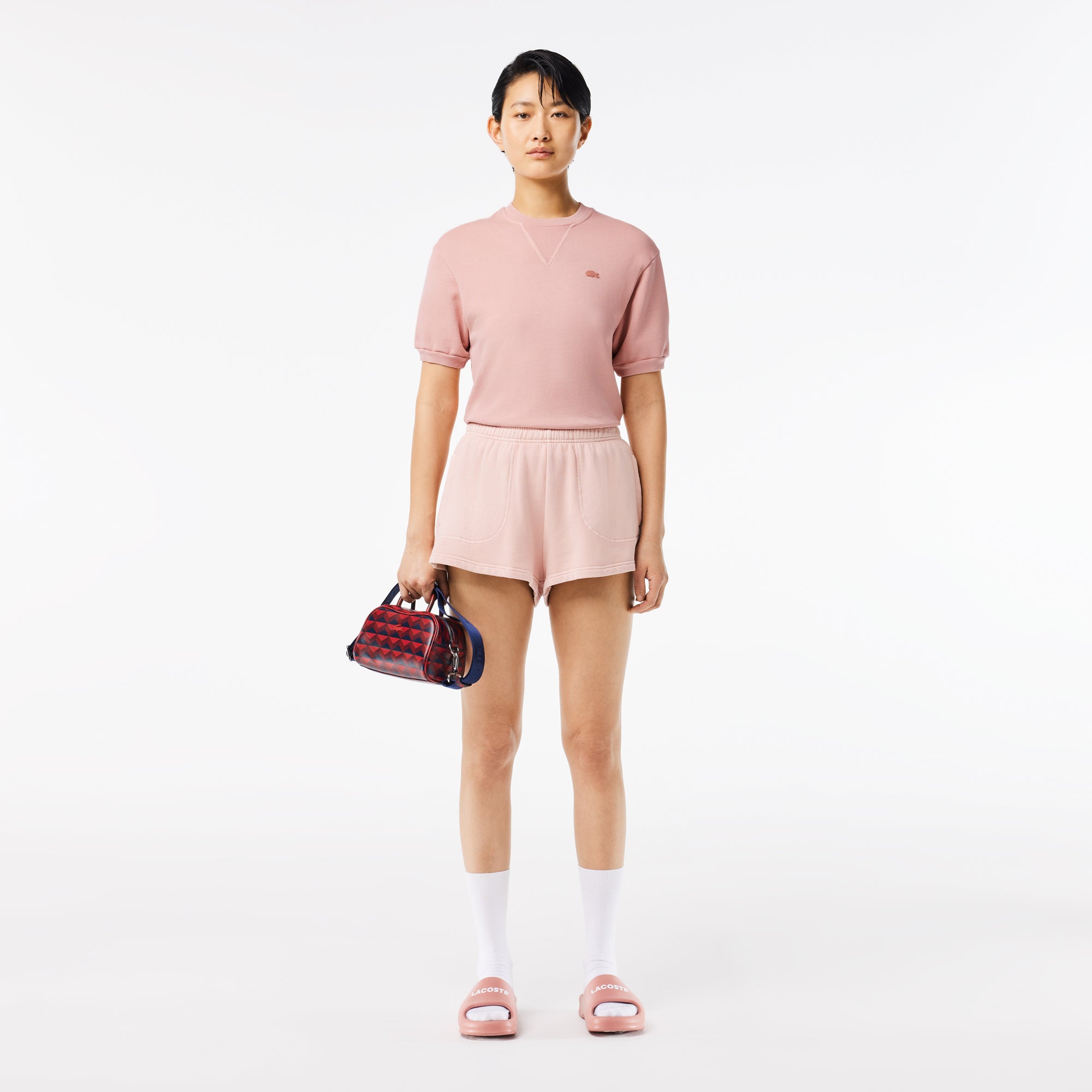 Lacoste Natural Dyed Cotton Fleece T-shirt - Lacoste Apparel THE MIX