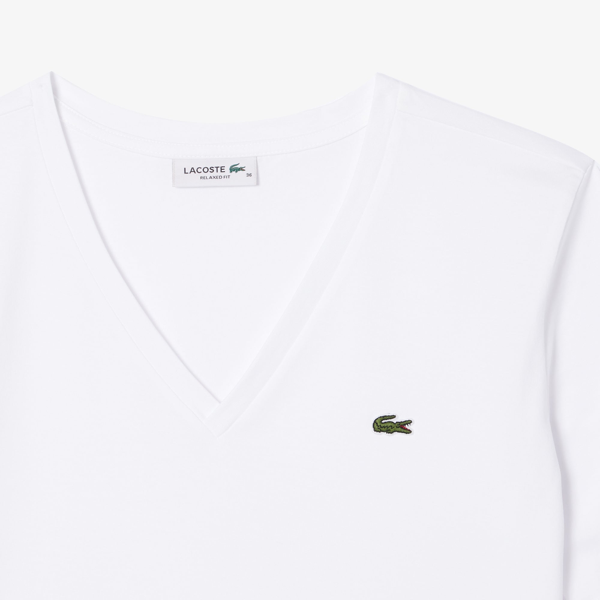 LACOSTE Relaxed Fit Soft Cotton V Neck T-shirt