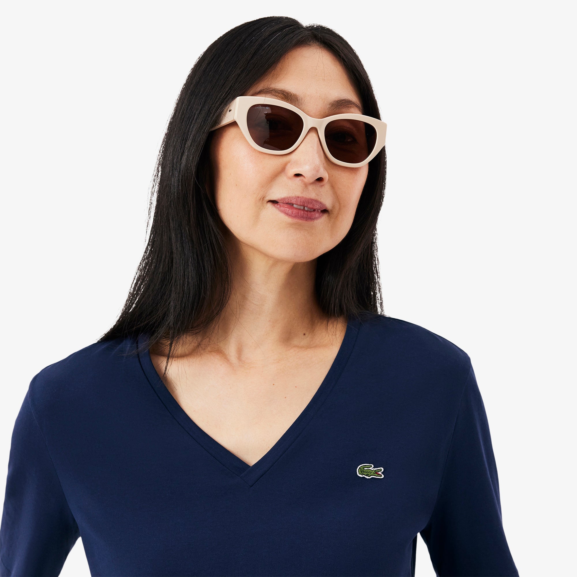 Lacoste Relaxed Fit Soft Cotton V Neck T-shirt