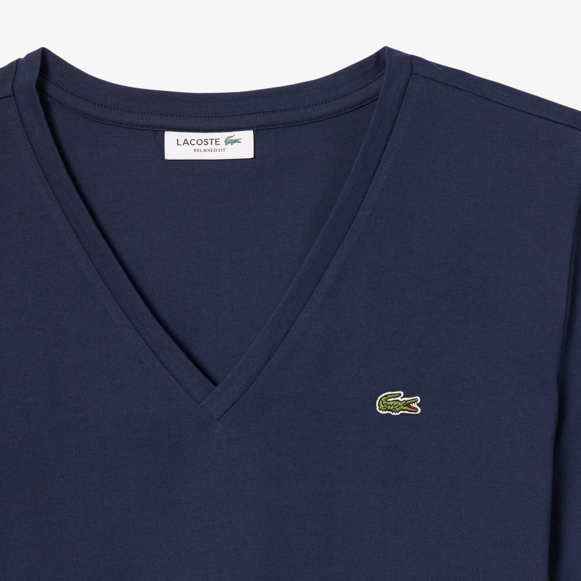 Lacoste Relaxed Fit Soft Cotton V Neck T-shirt
