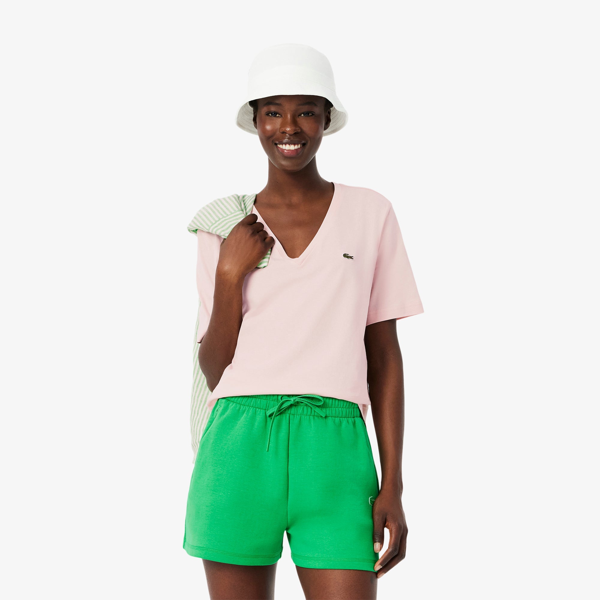 Lacoste Relaxed Fit Soft Cotton V Neck T-shirt
