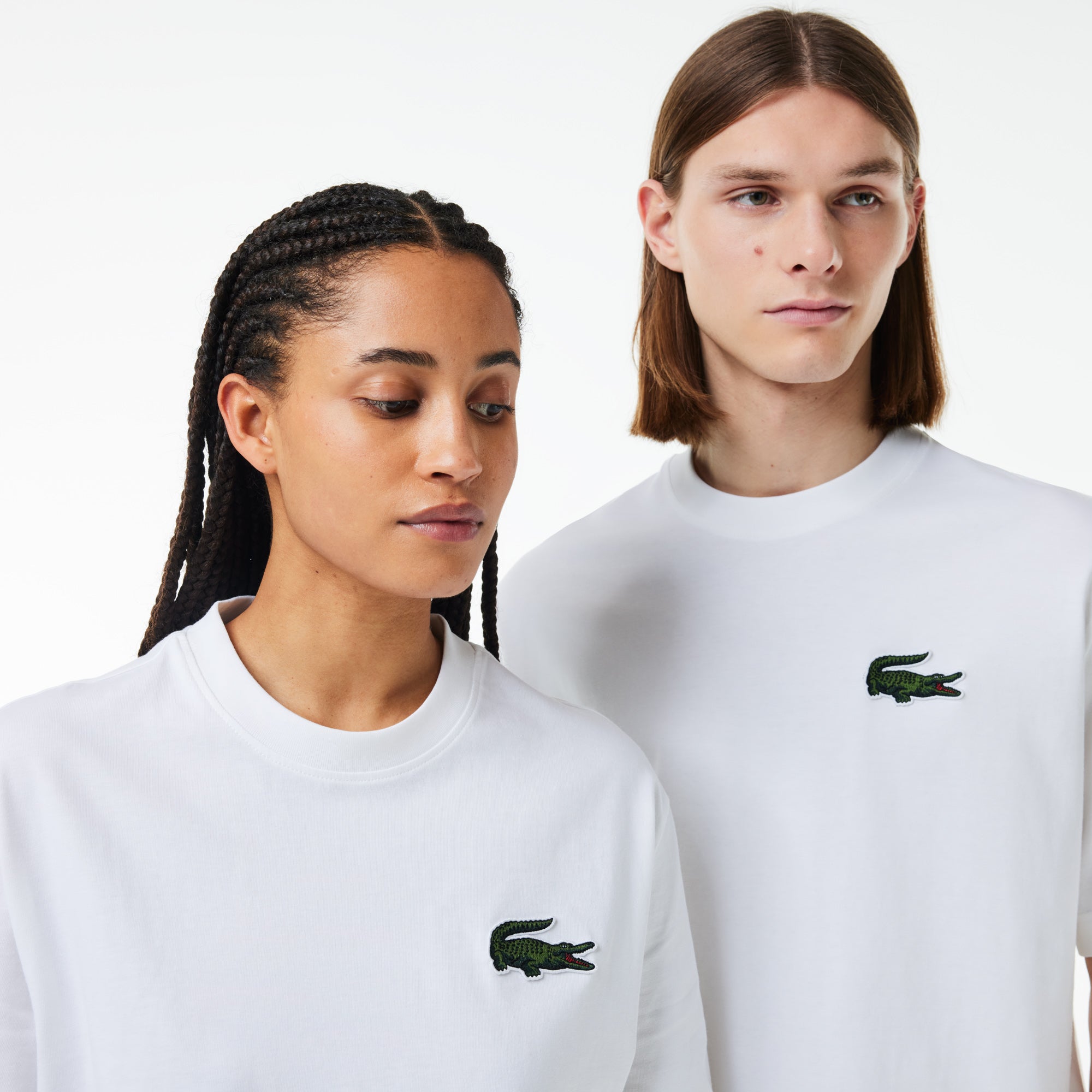 Lacoste Unisex Loose Fit Large Crocodile Organic Cotton T-shirt