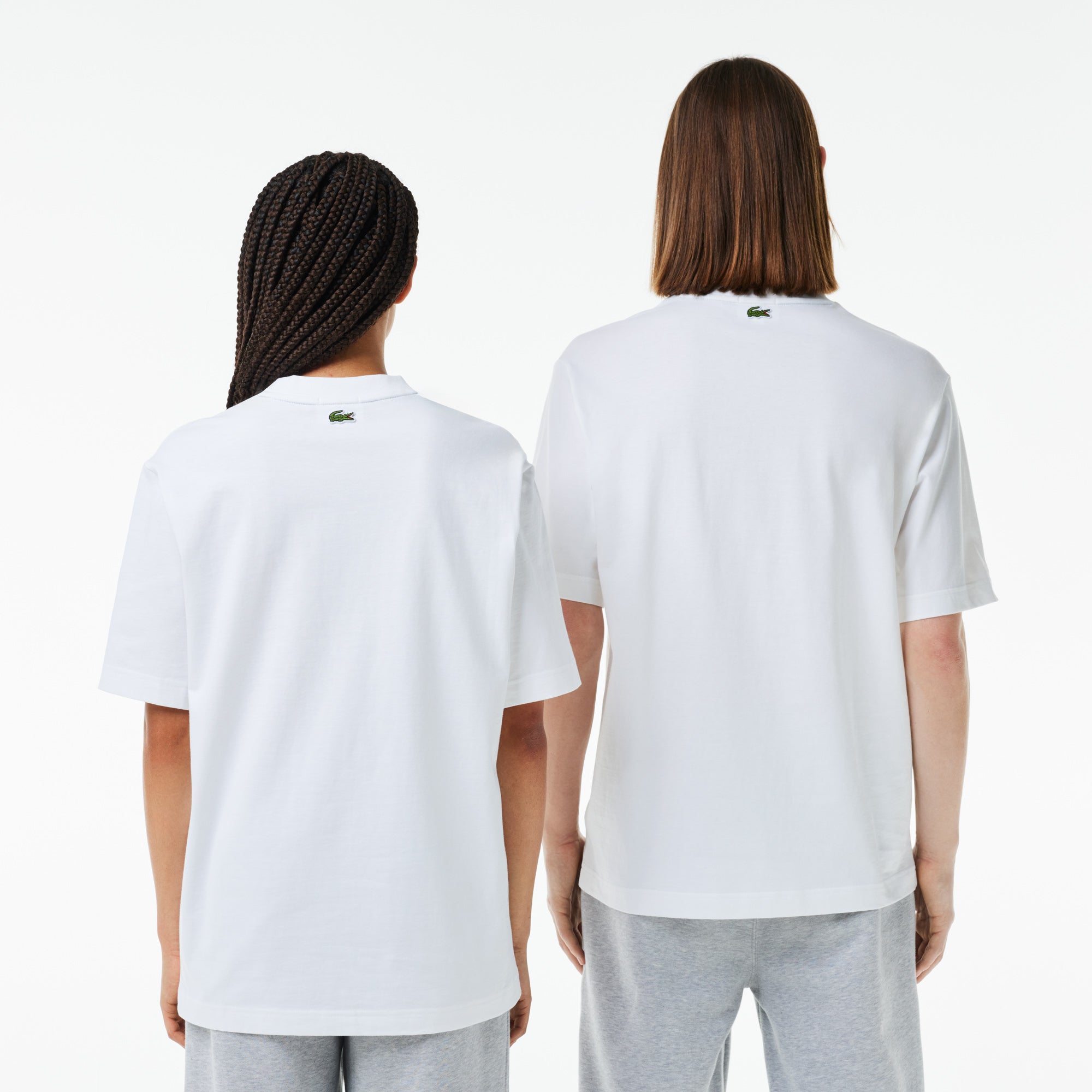 Lacoste Unisex Loose Fit Large Crocodile Organic Cotton T-shirt