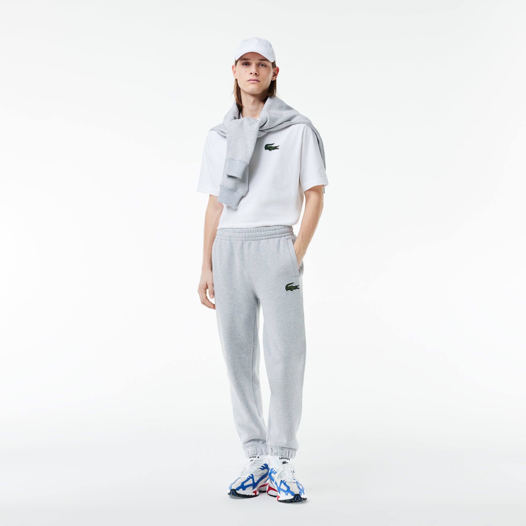 Lacoste Unisex Loose Fit Large Crocodile Organic Cotton T-shirt