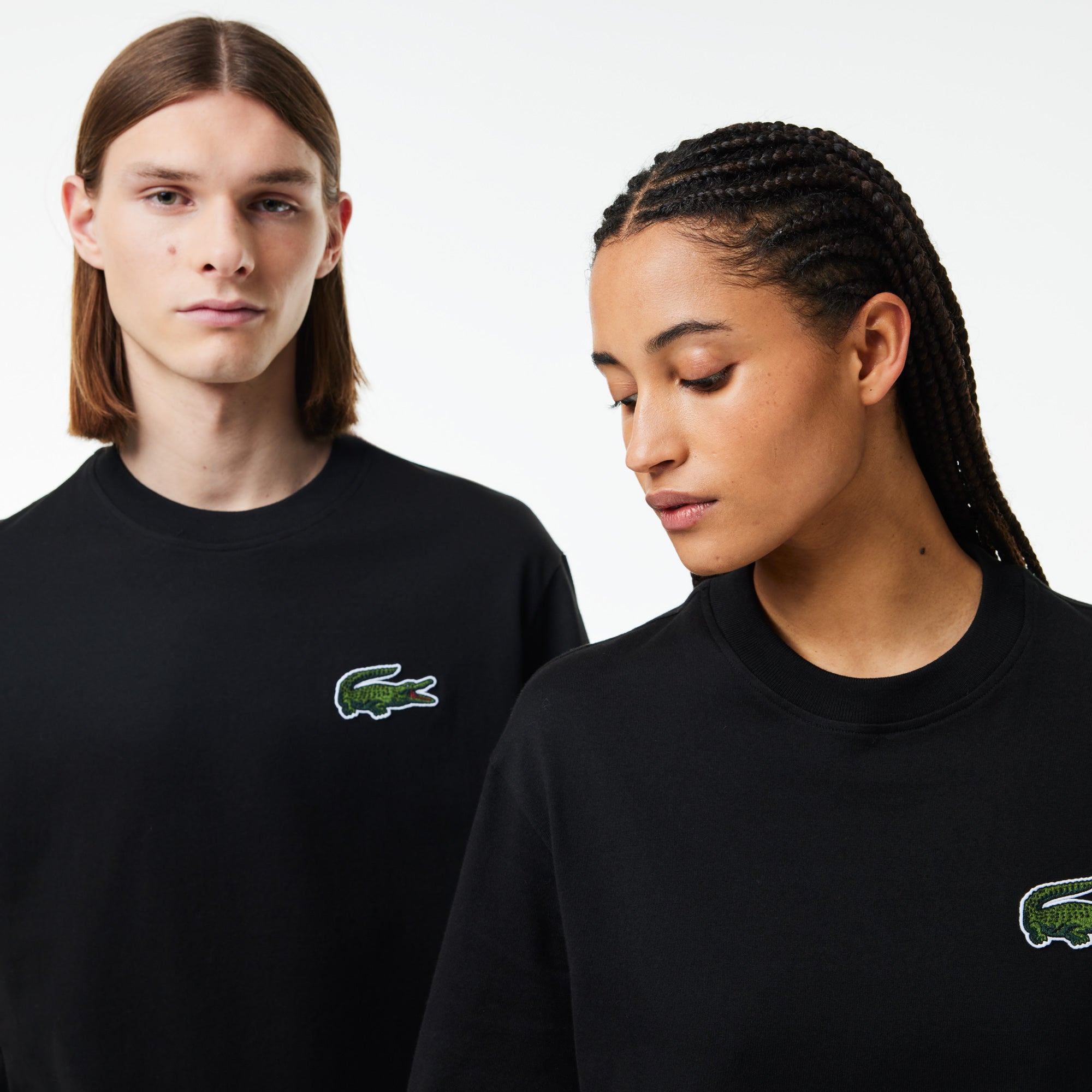 Lacoste Unisex Loose Fit Large Crocodile Organic Cotton T-shirt