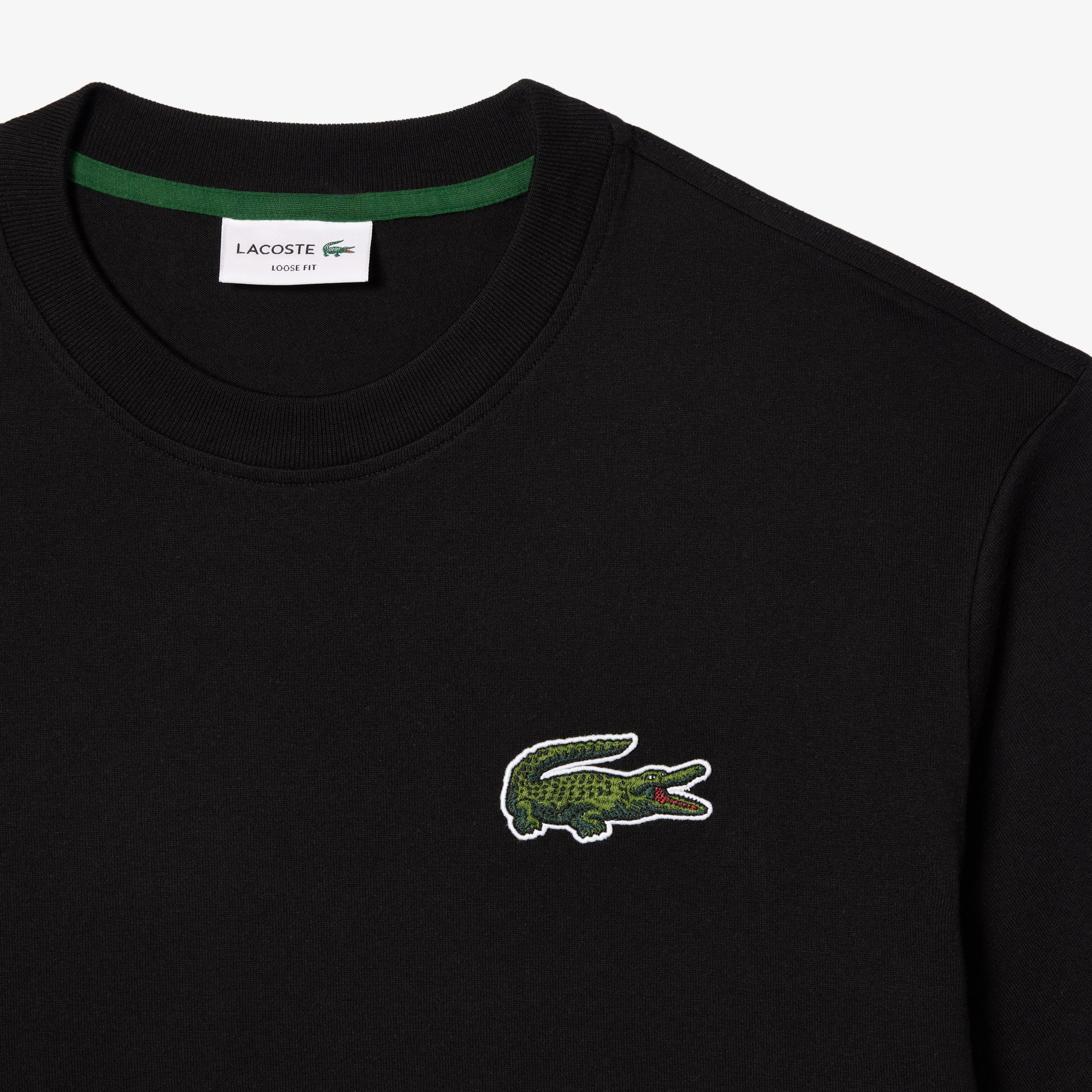 Lacoste Unisex Loose Fit Large Crocodile Organic Cotton T-shirt
