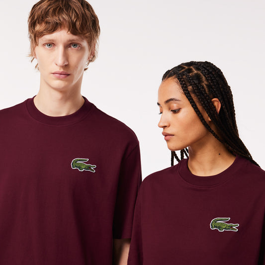 Lacoste Unisex Loose Fit Large Crocodile Organic Cotton T-shirt