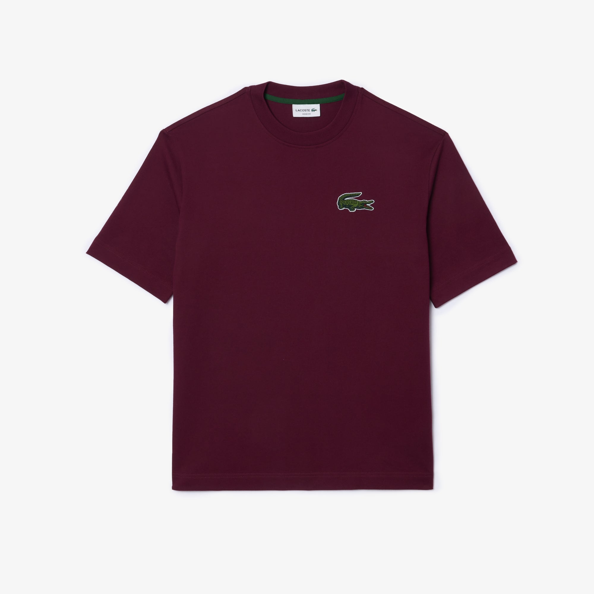 Lacoste Unisex Loose Fit Large Crocodile Organic Cotton T-shirt