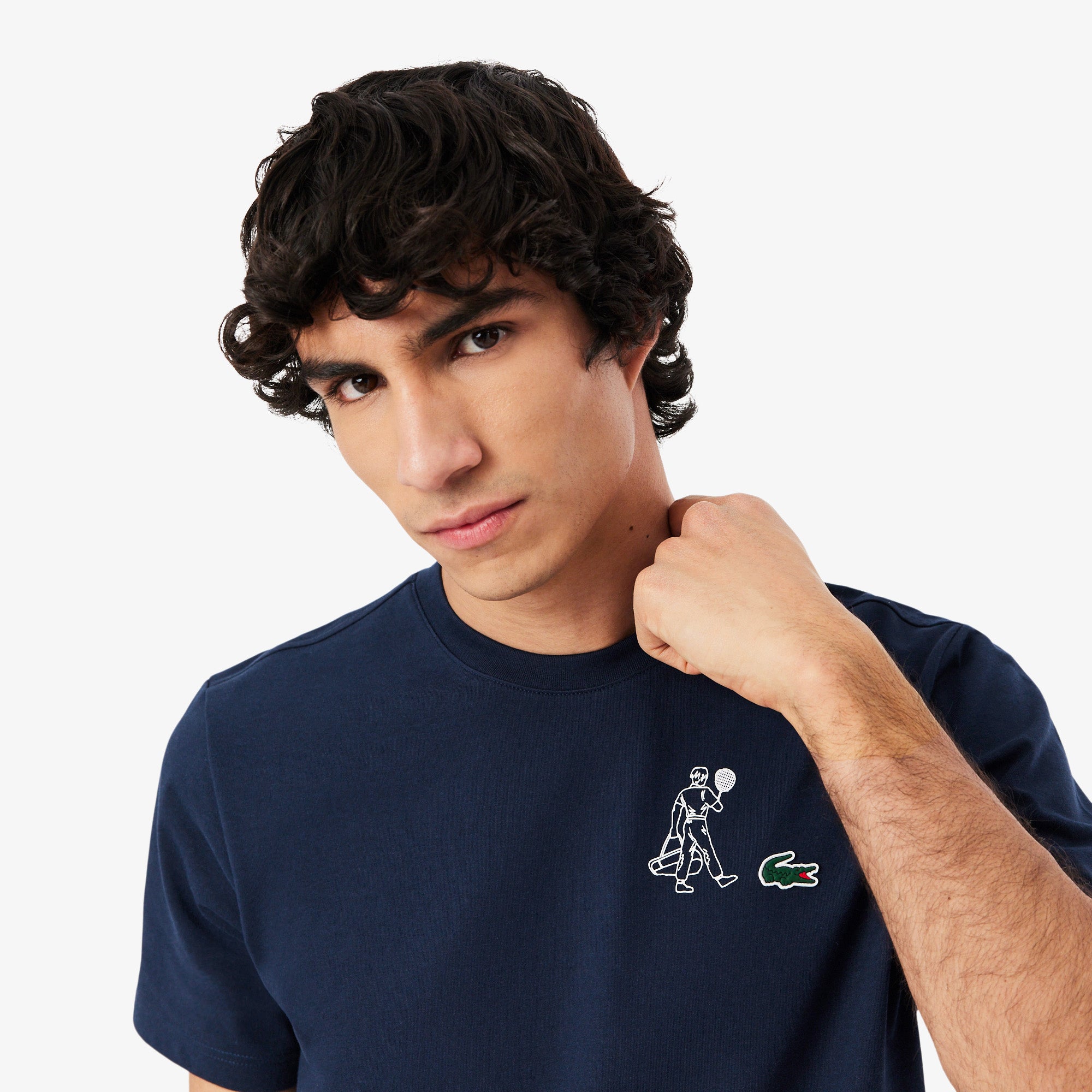LACOSTE Ultra Dry Printed Tennis T-shirt