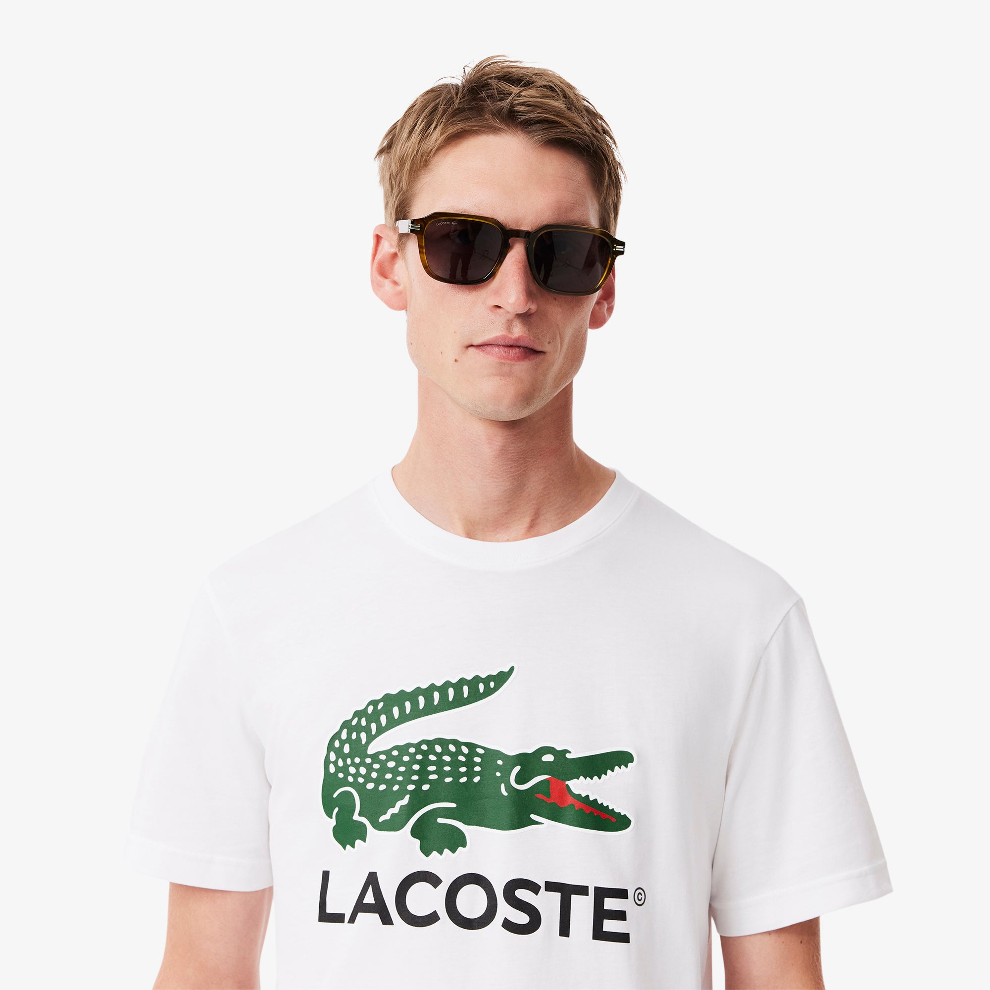 Lacoste Cotton Jersey Signature Print T-shirt