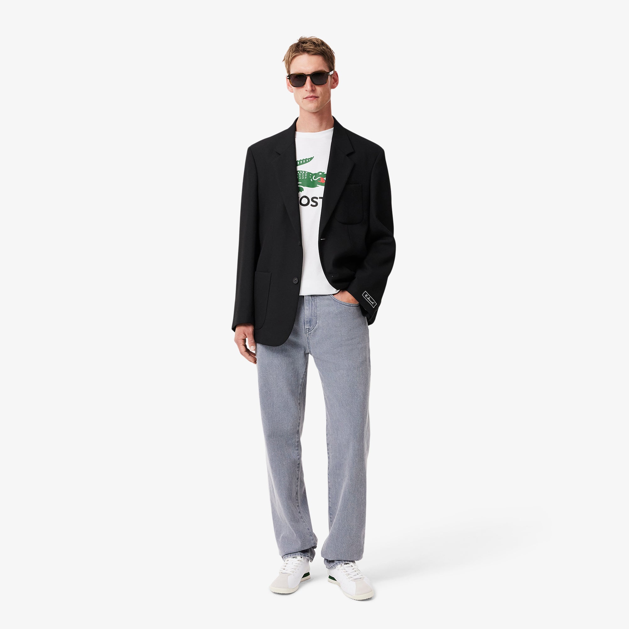 Lacoste Cotton Jersey Signature Print T-shirt