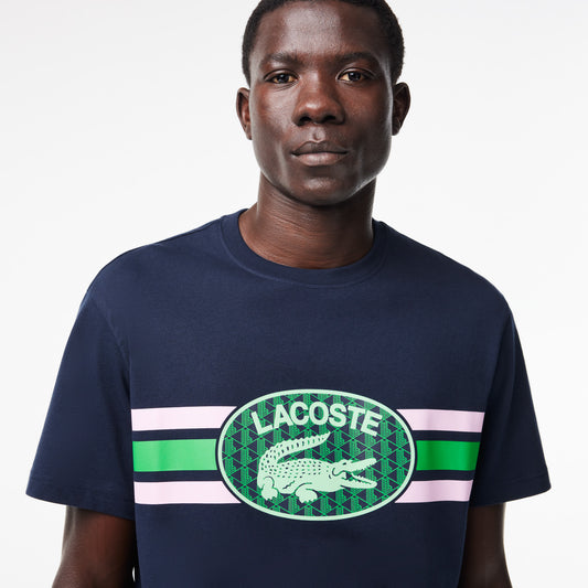 Lacoste Monogram Print Regular Fit Cotton T-shirt