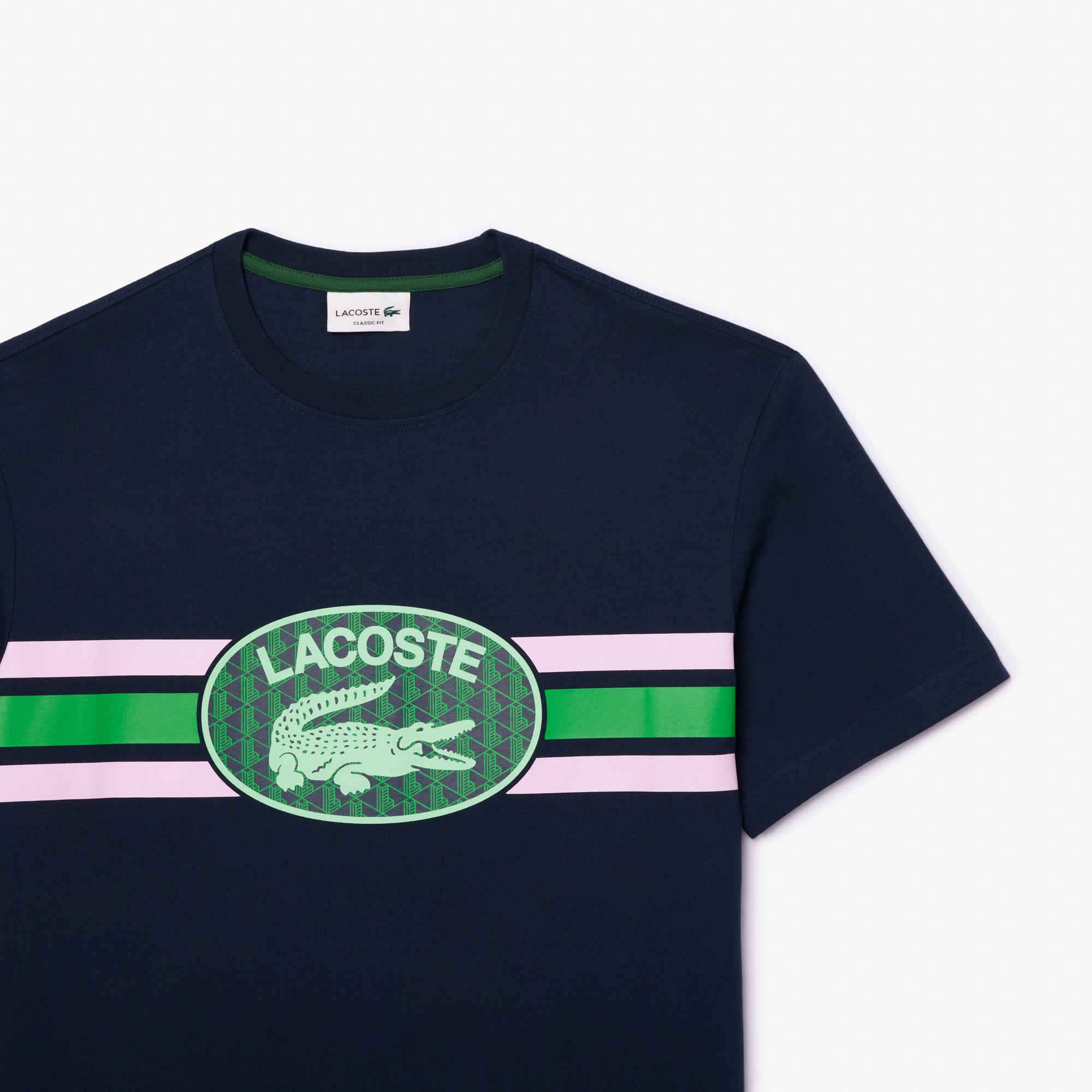 Lacoste Monogram Print Regular Fit Cotton T-shirt