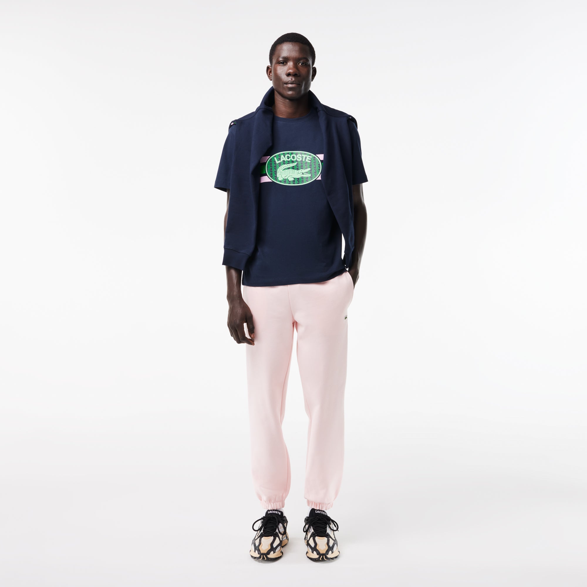 Lacoste Monogram Print Regular Fit Cotton T-shirt