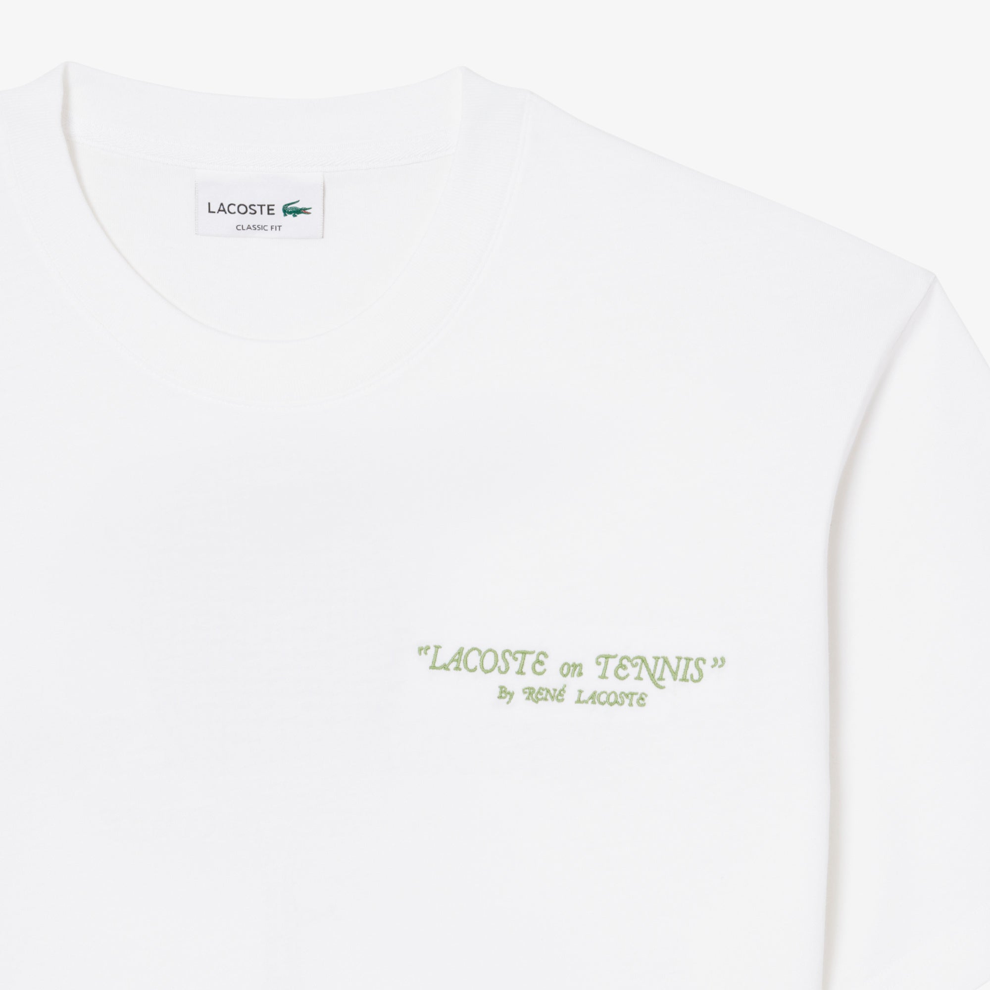 LACOSTE Embroidered Cotton T-shirt
