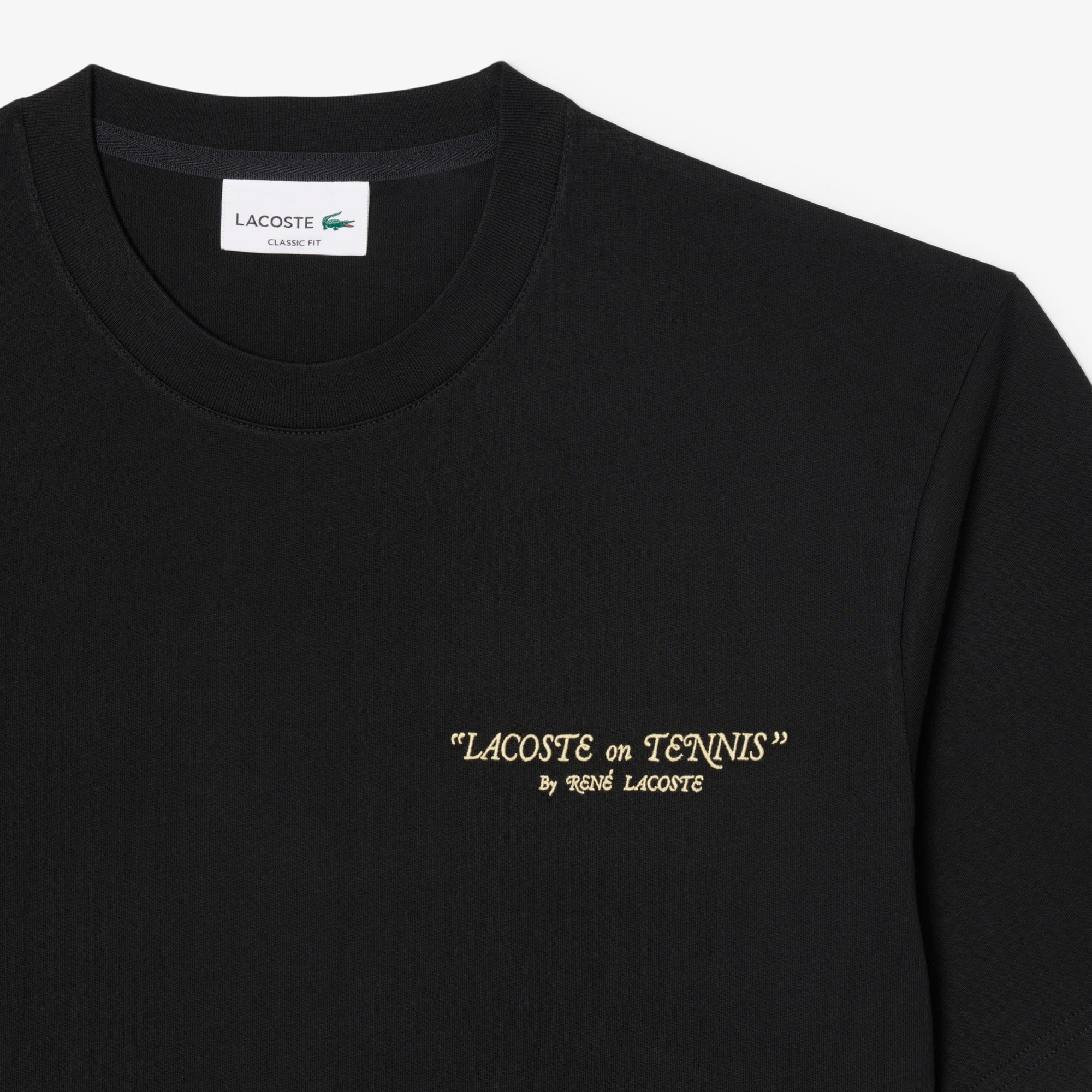 LACOSTE Embroidered Cotton T-shirt