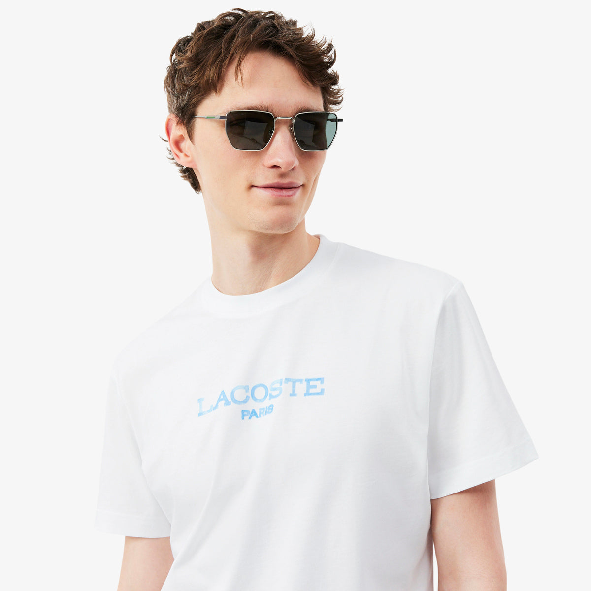 LACOSTE Printed Cotton T-Shirt Men
