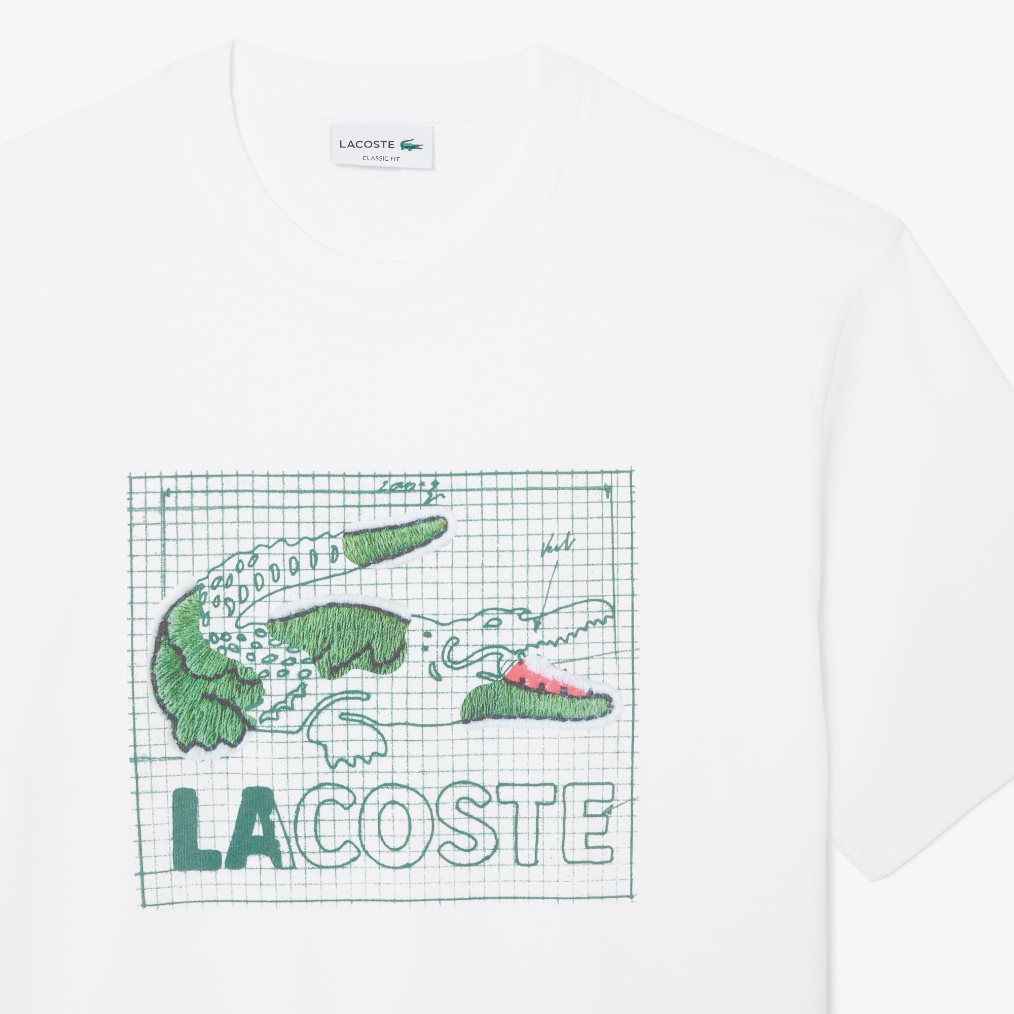 LACOSTE Printed Cotton T-shirt