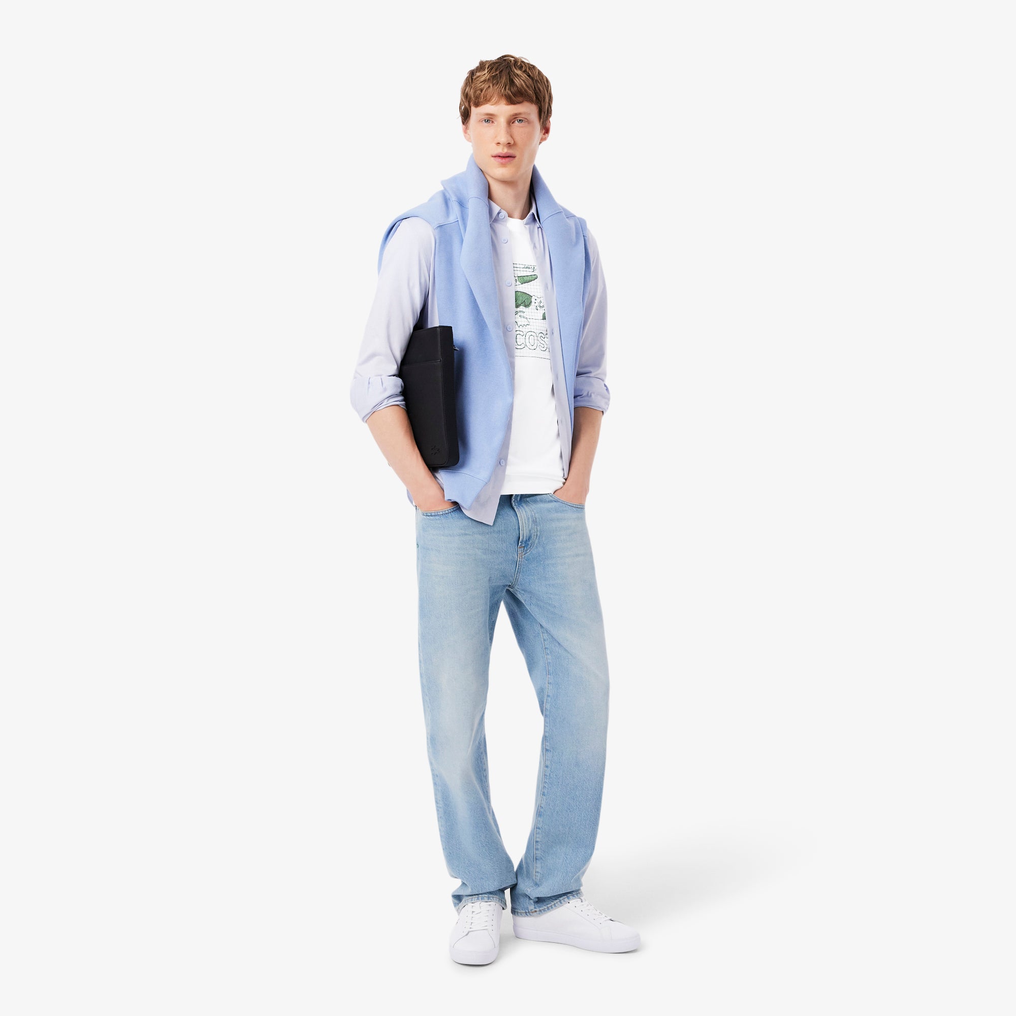 LACOSTE Printed Cotton T-shirt