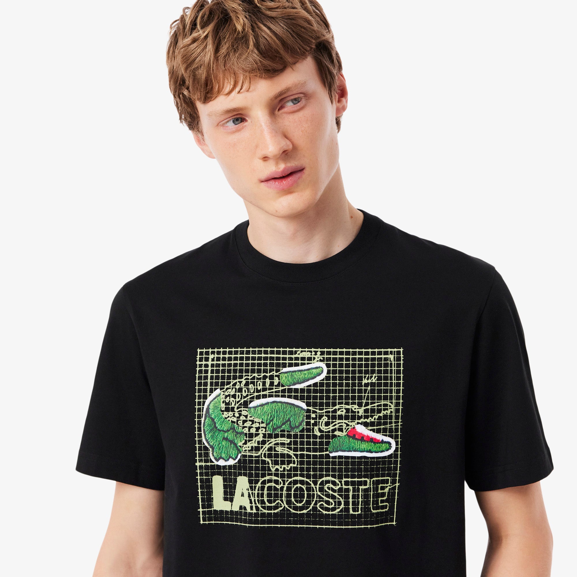 LACOSTE Printed Cotton T-shirt