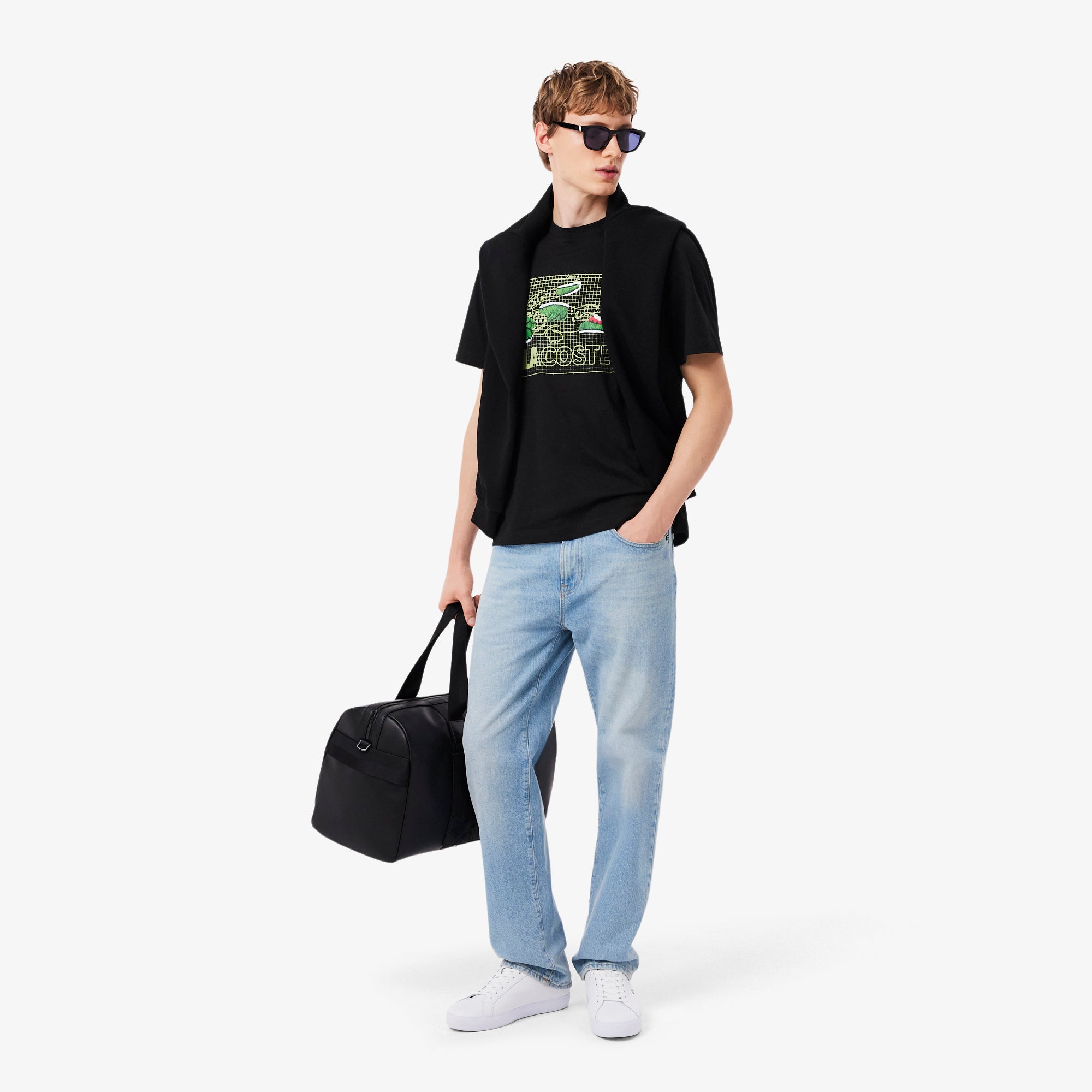 LACOSTE Printed Cotton T-shirt