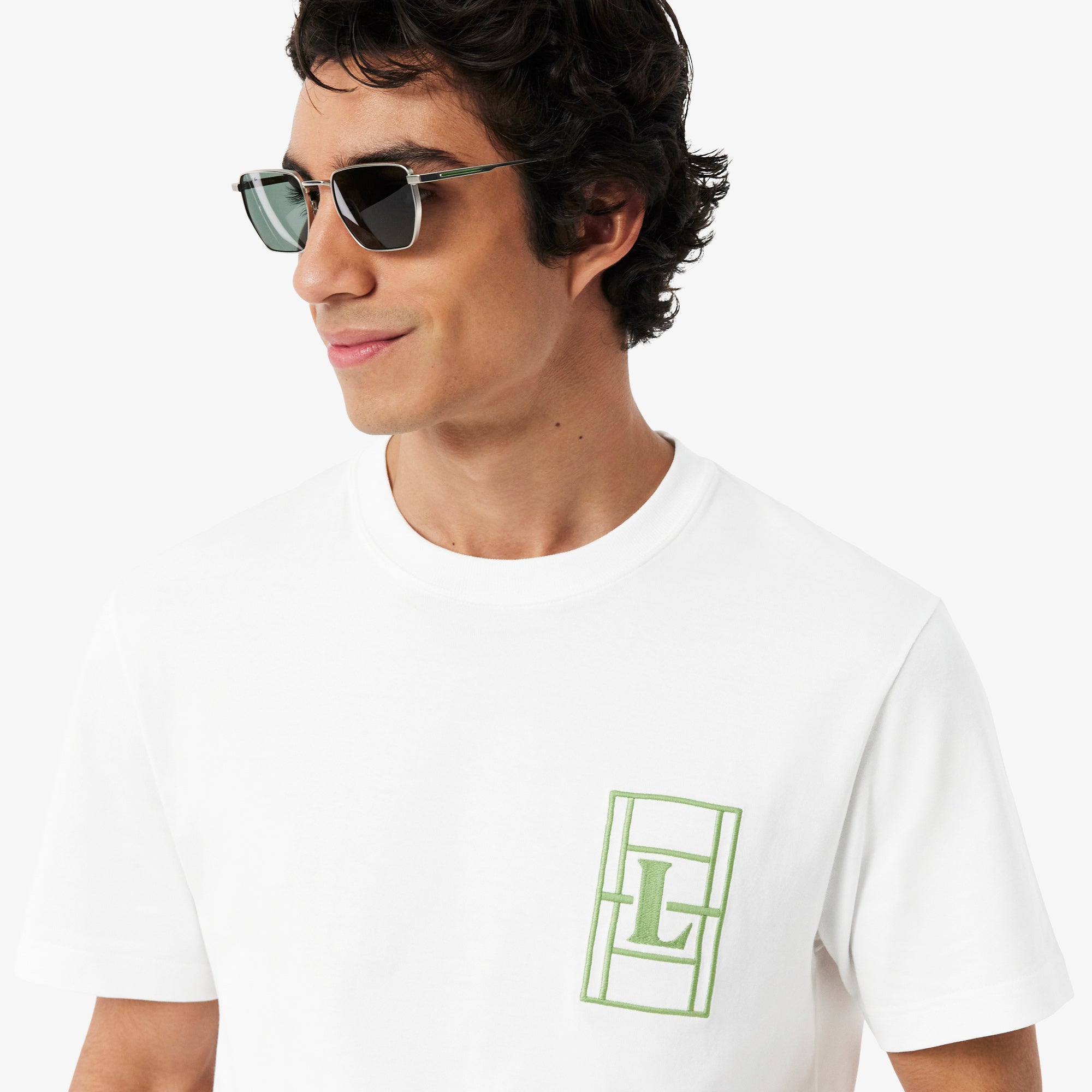 LACOSTE Embroidered Heavy Jersey T-shirt