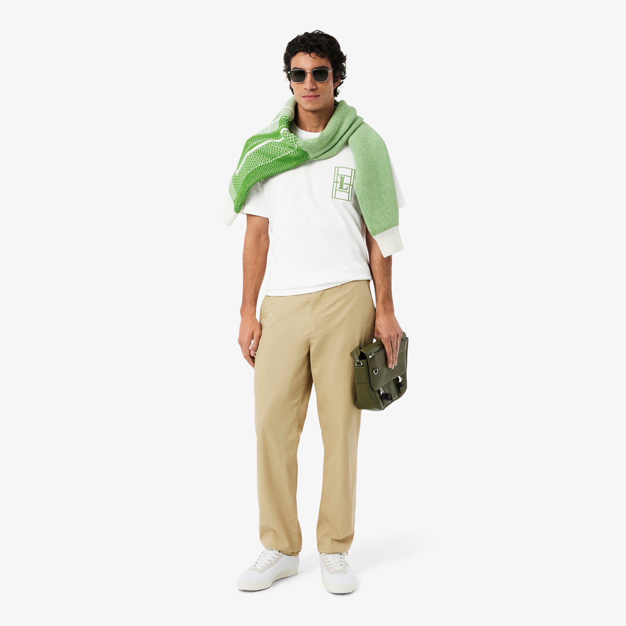 LACOSTE Embroidered Heavy Jersey T-shirt