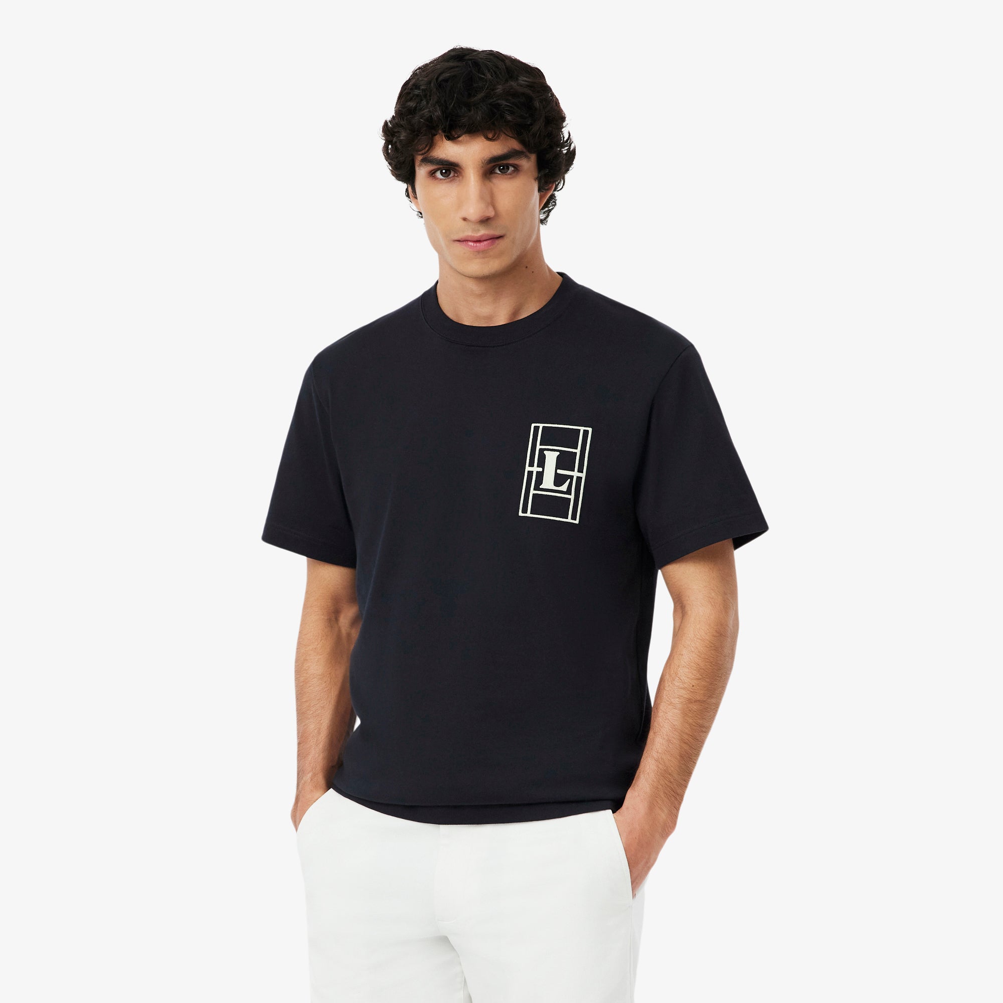 LACOSTE Embroidered Heavy Jersey T-shirt