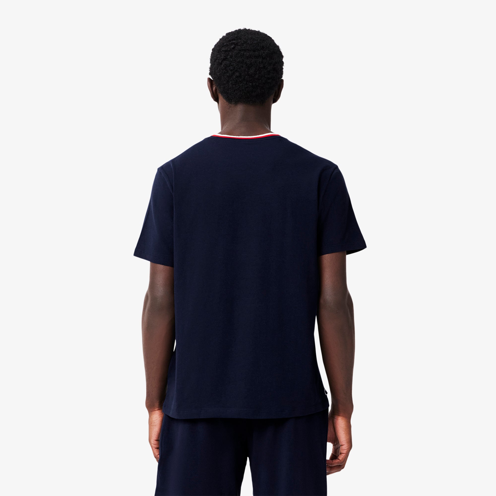 Lacoste Contrast Neck Loungewear Top