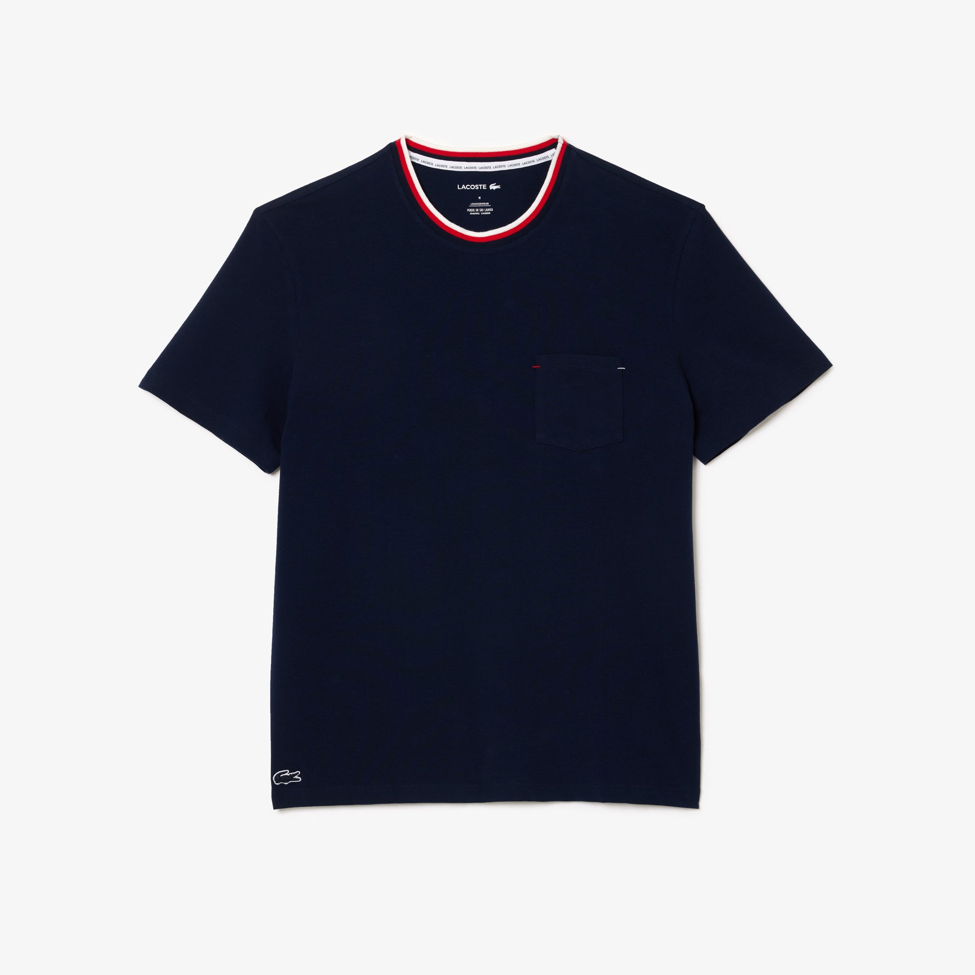 Lacoste Contrast Neck Loungewear Top