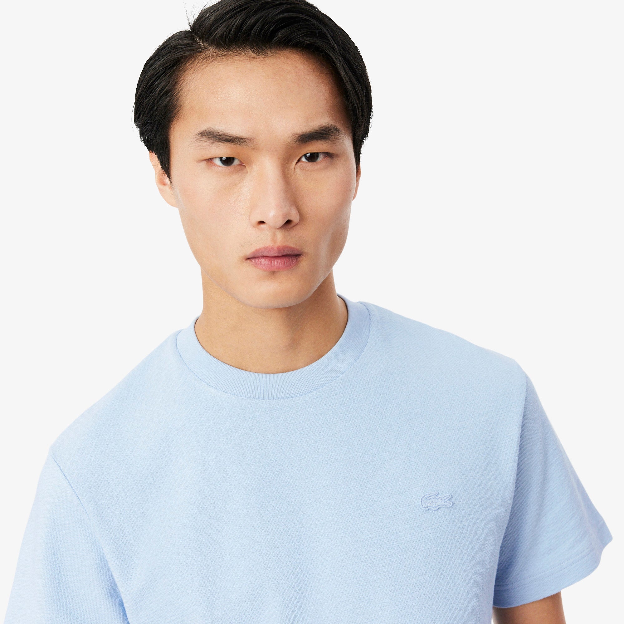 LACOSTE Textured Jersey T-shirt