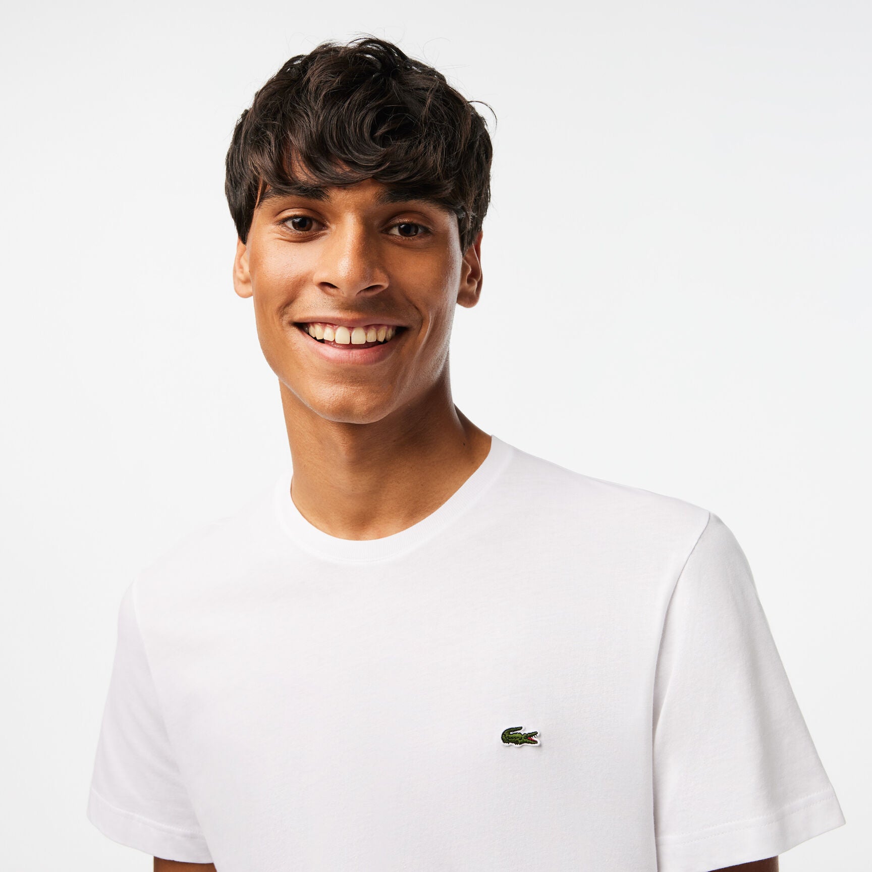 Lacoste Men’s Crew Neck Cotton T-shirt - White / M - Lacoste Apparel THE MIX