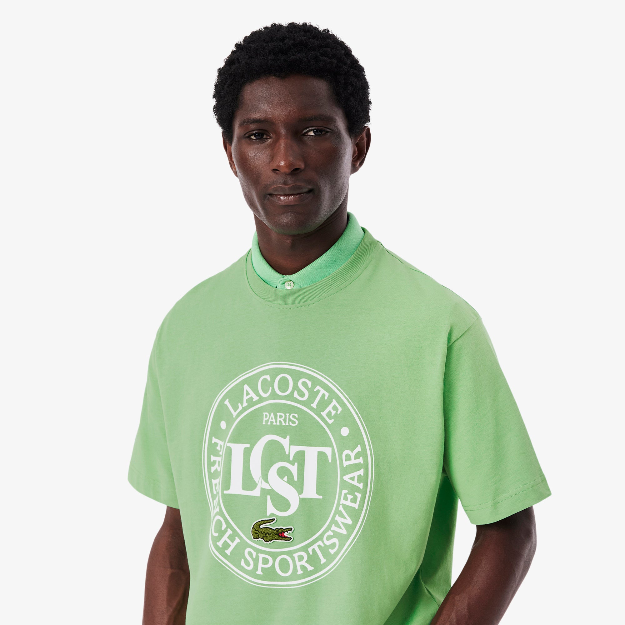 Lacoste Loose Fit Heavy Cotton Printed T-shirt