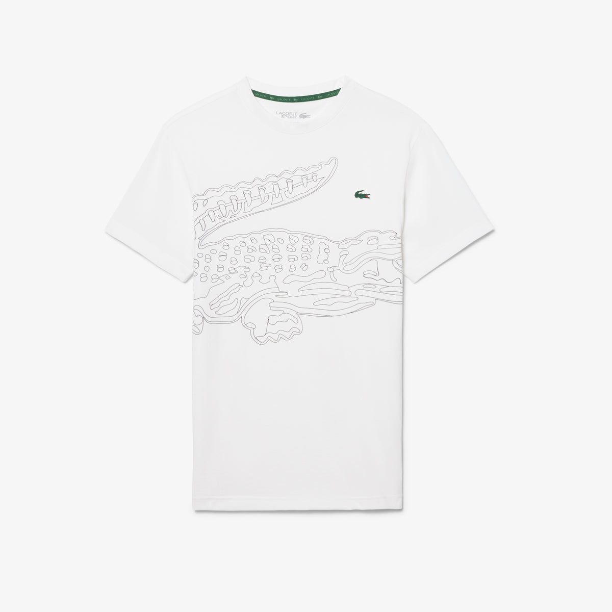 LACOSTE Ultra Dry Crocodile Print Sport T-shirt Men