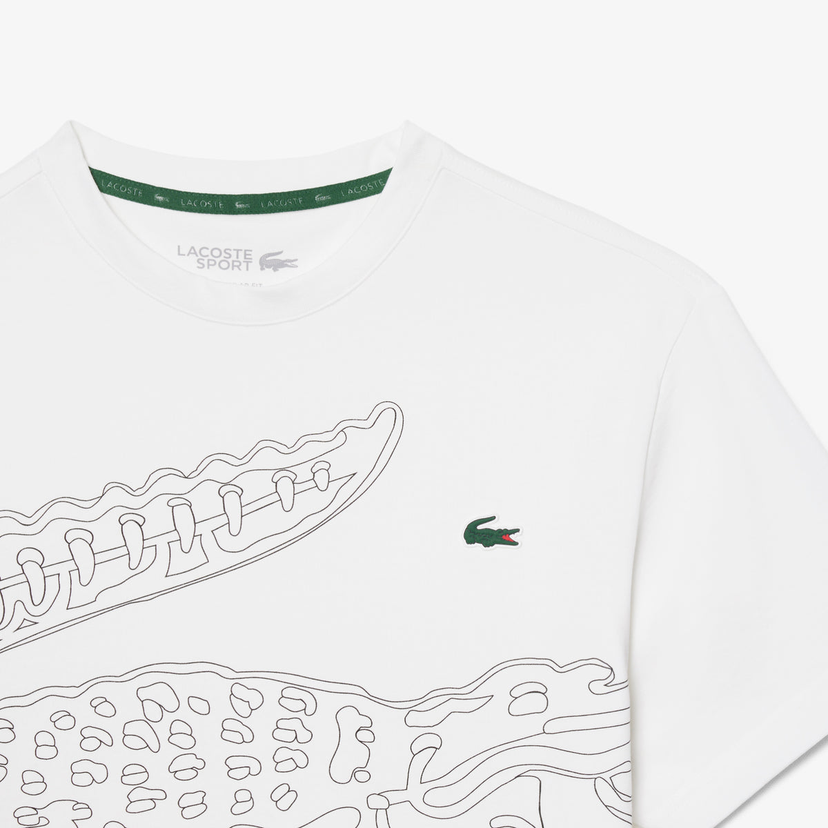LACOSTE Ultra Dry Crocodile Print Sport T-shirt Men
