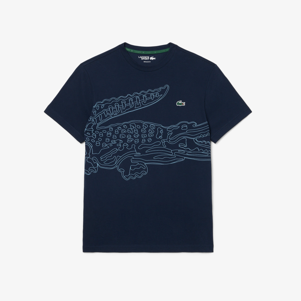 LACOSTE Ultra Dry Crocodile Print Sport T-shirt Men