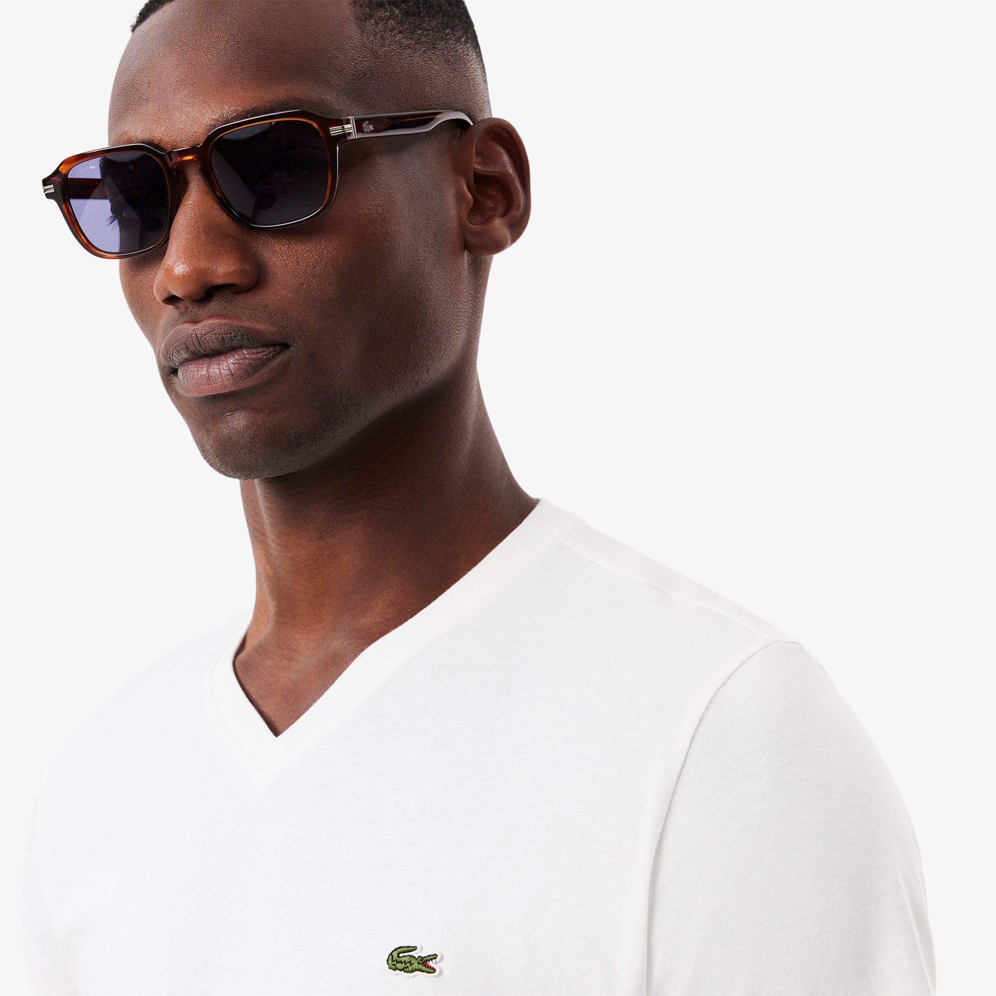 Lacoste Lightweight Cotton Pima V Neck T-shirt
