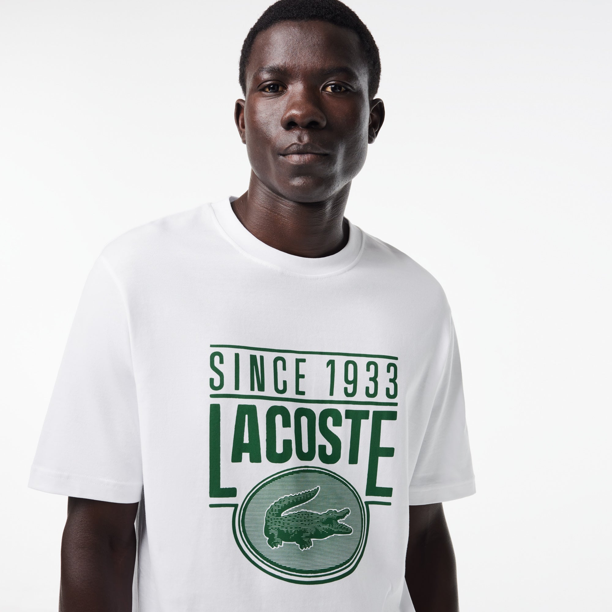 Lacoste Loose Fit Heavy Cotton Printed T-shirt