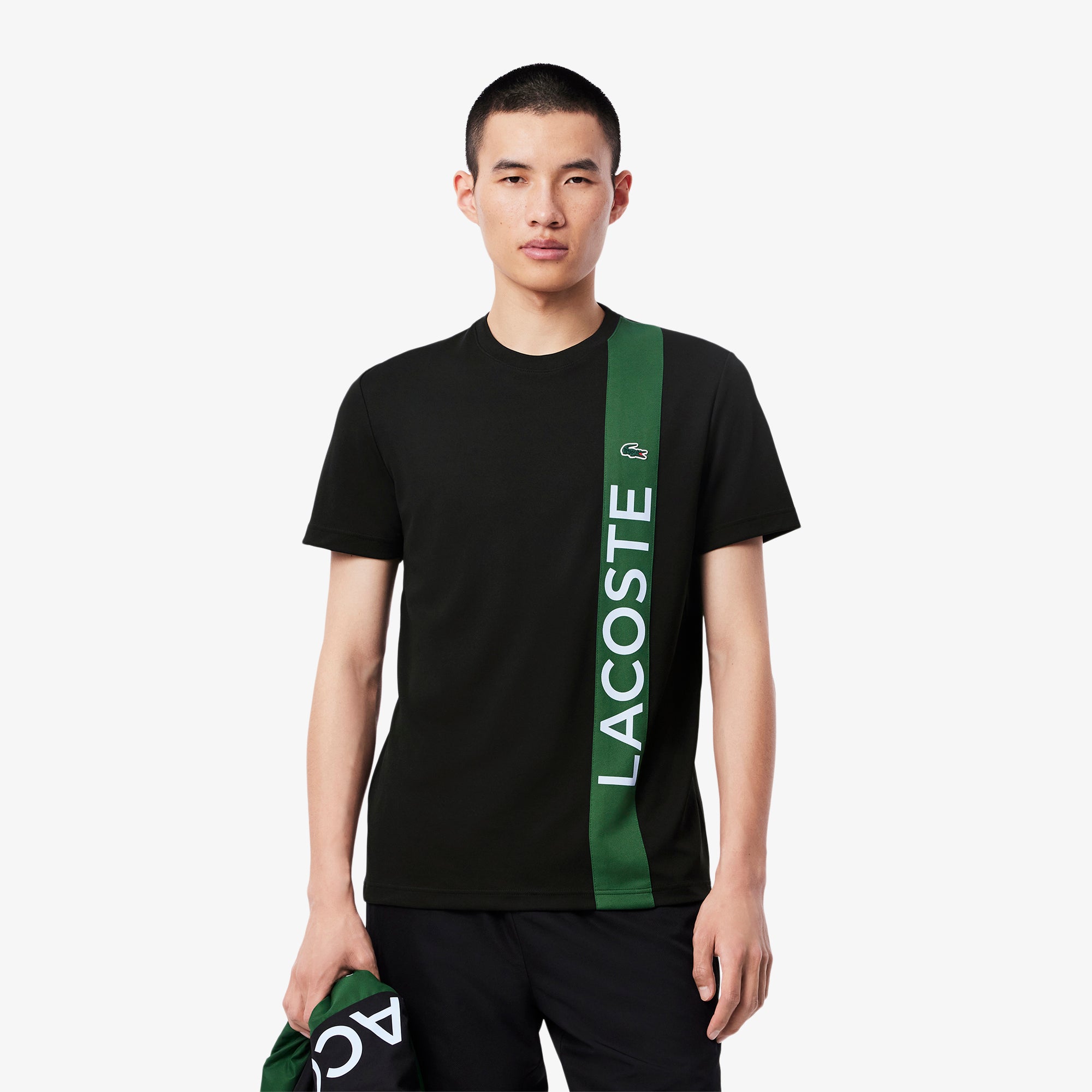 LACOSTE Ultra Dry Print Branding Tennis T-shirt