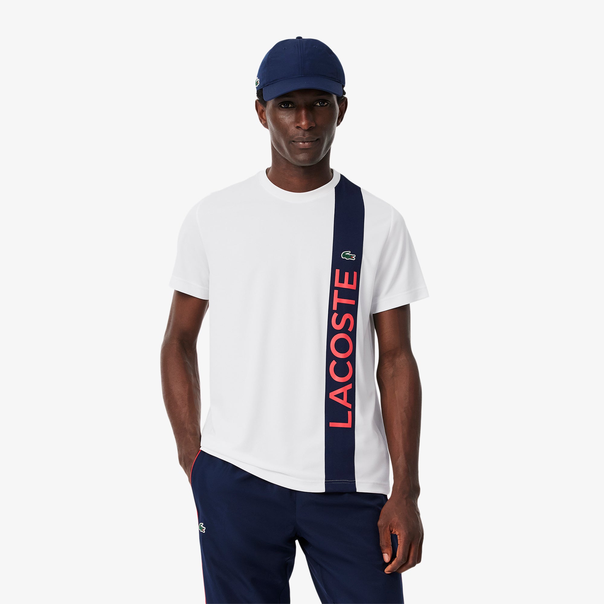 LACOSTE Ultra Dry Print Branding Tennis T-shirt