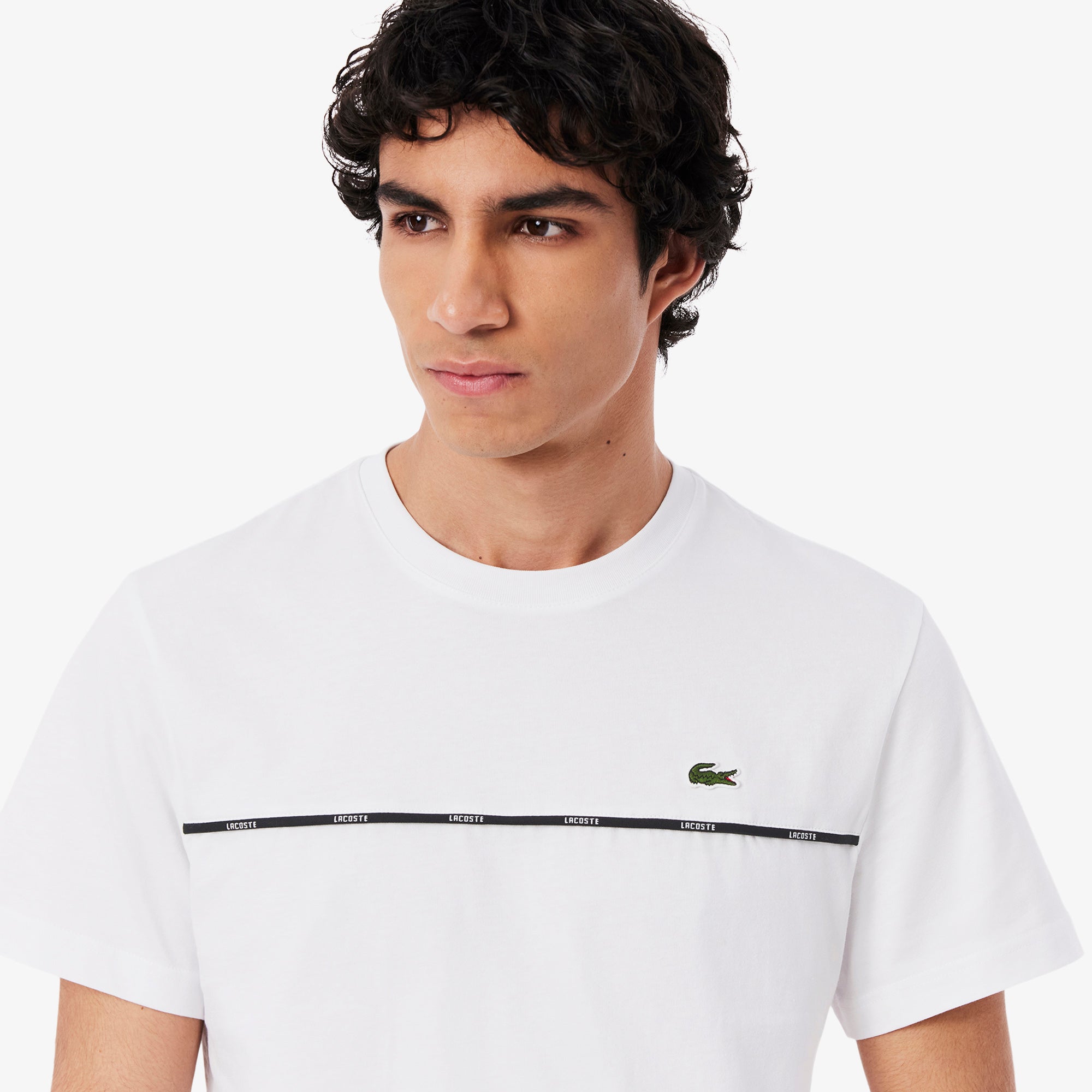 Lacoste Trim Cotton Jersey T-shirt