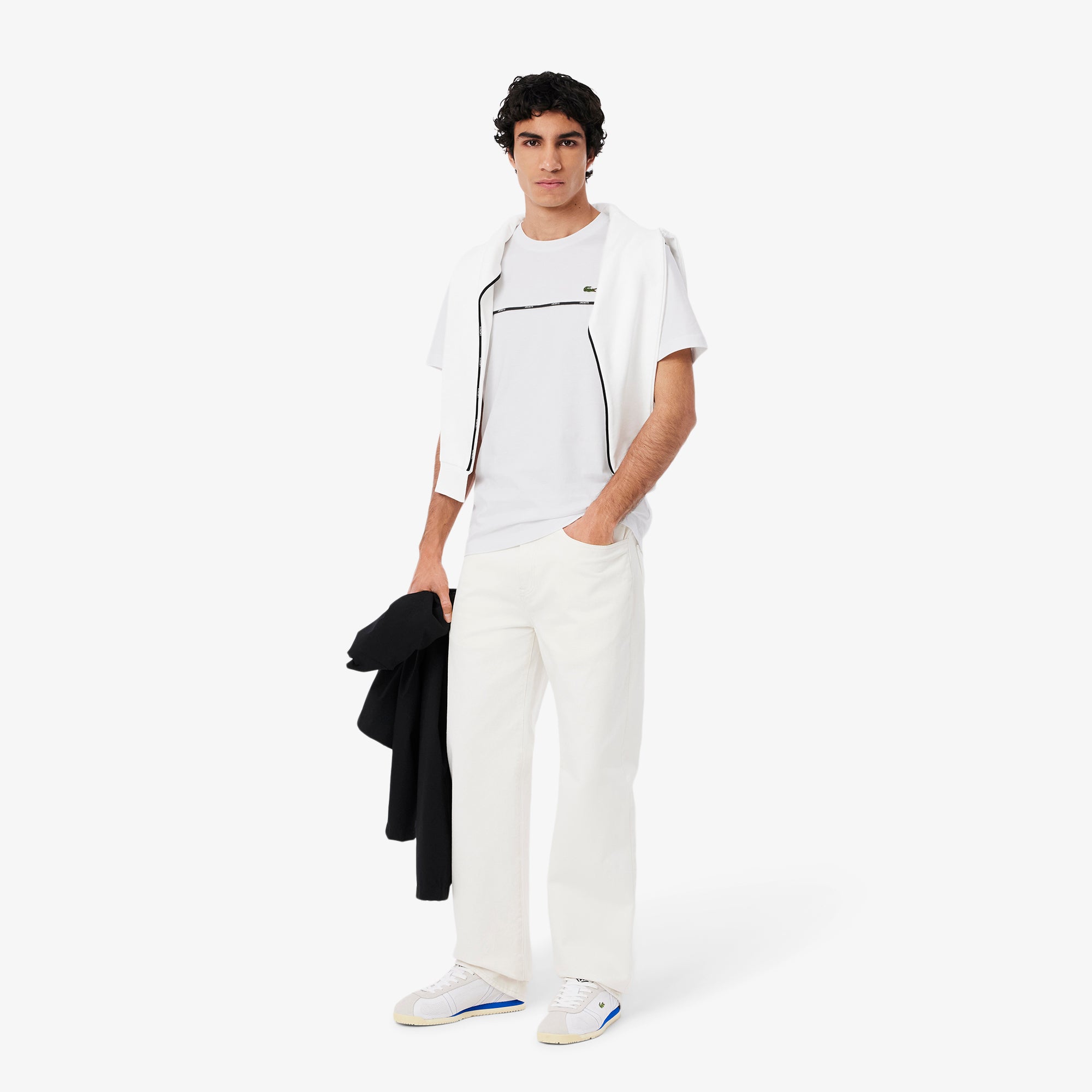 Lacoste Trim Cotton Jersey T-shirt