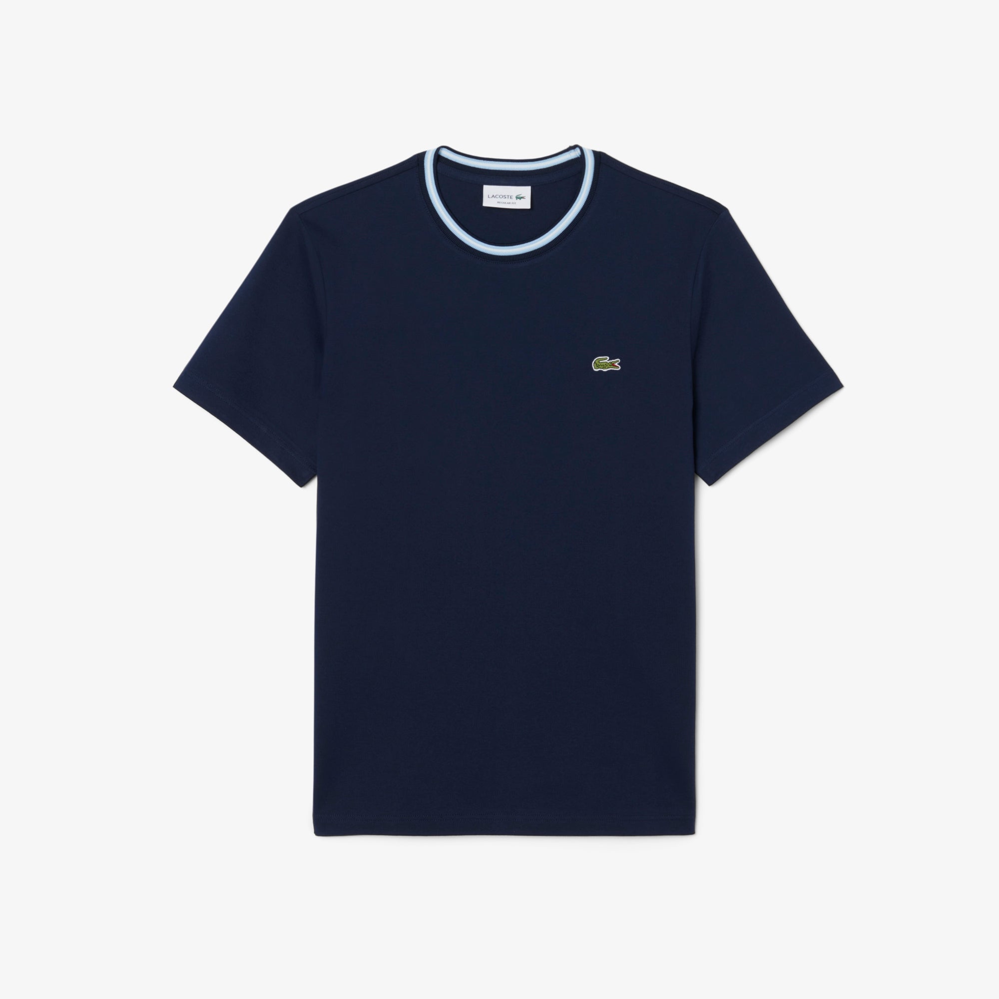 Lacoste Regular Fit Ribbed Collar Cotton T-Shirt