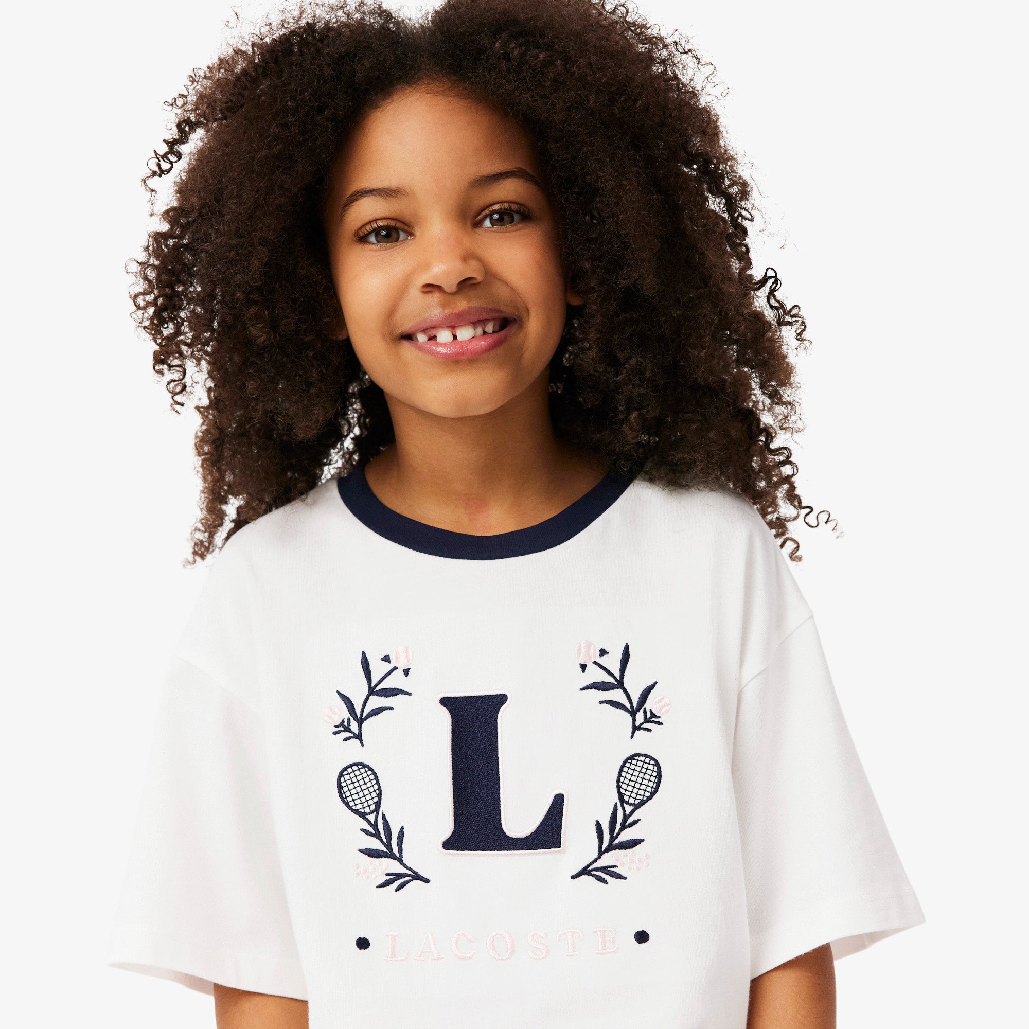 LACOSTE Contrast Badge Cotton T-Shirt
