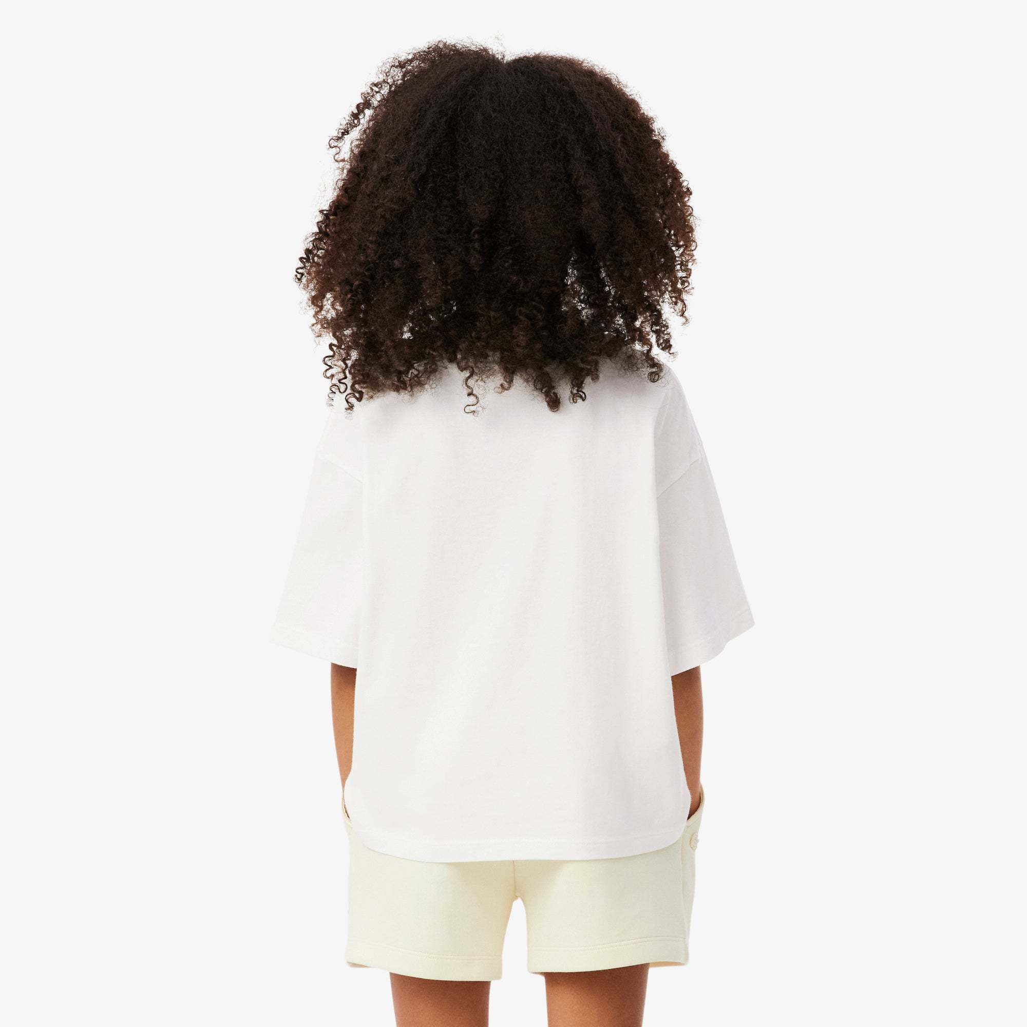 LACOSTE Contrast Badge Cotton T-Shirt