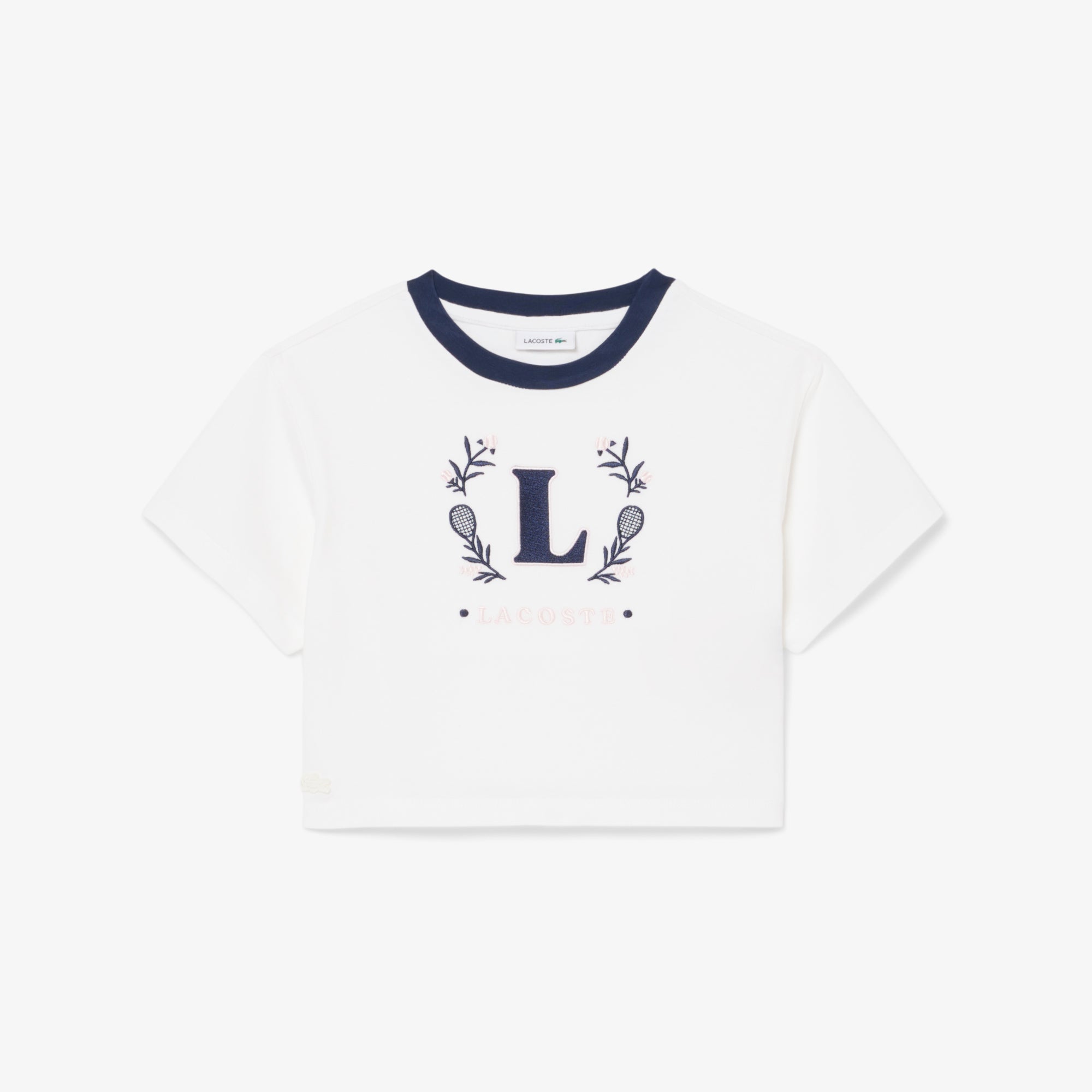 LACOSTE Contrast Badge Cotton T-Shirt