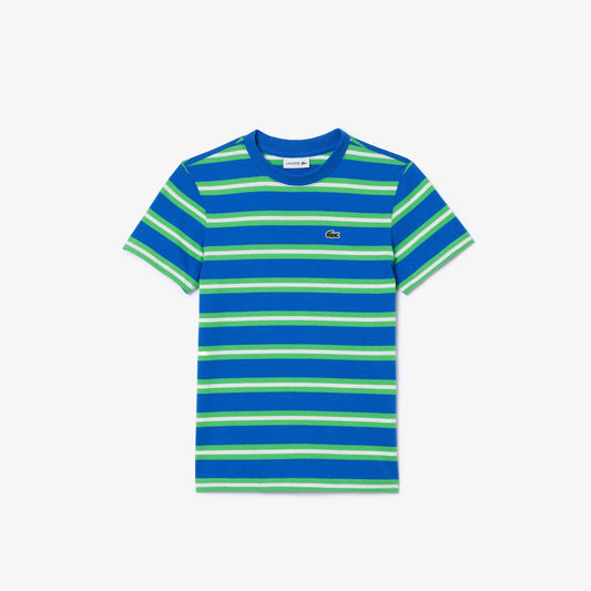 Lacoste Kid's Stripe Print Cotton Jersey T-shirt